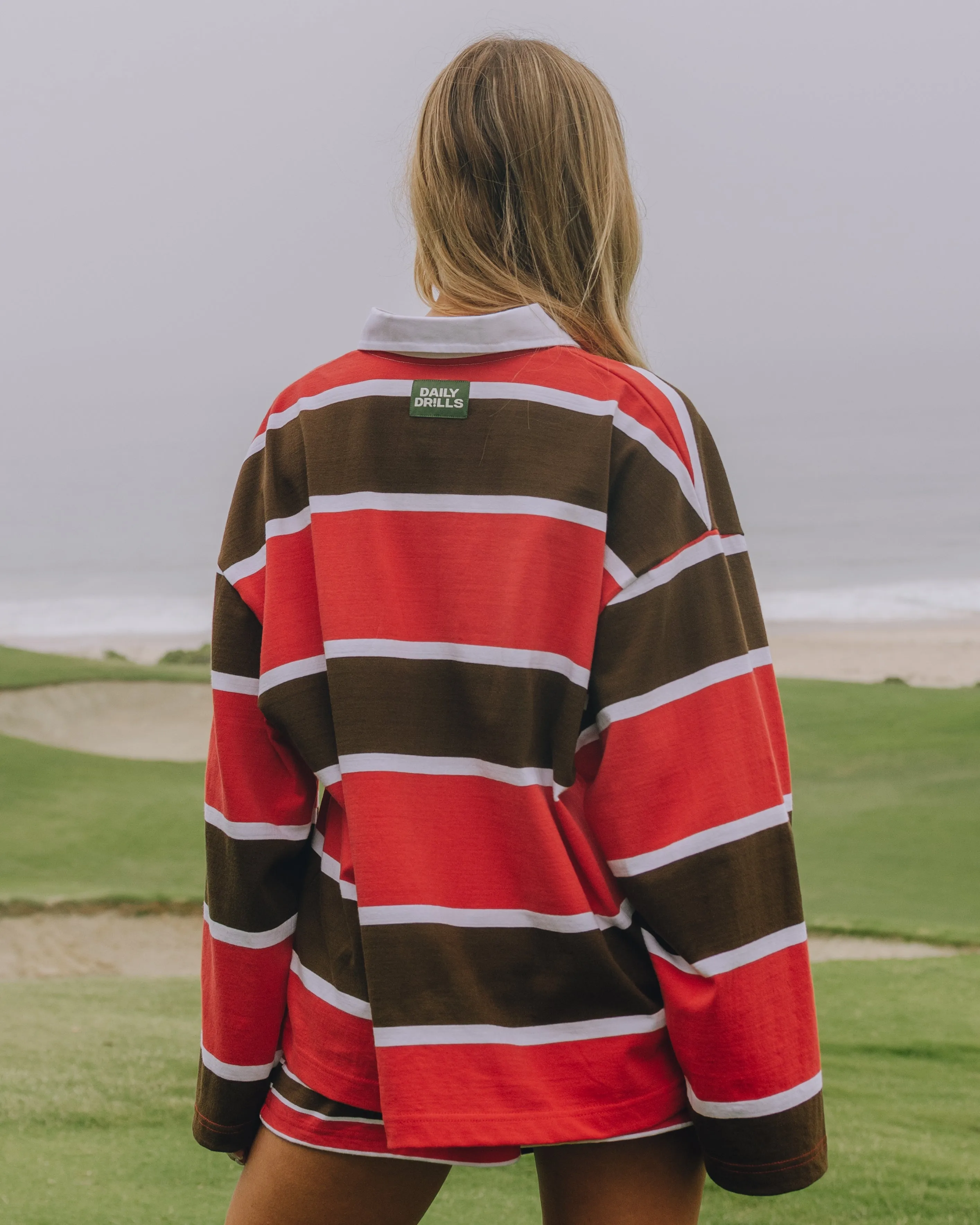 Rugby Tee - Heart + White + Coco Stripe sold by Daily Drills product image thumbnail 2