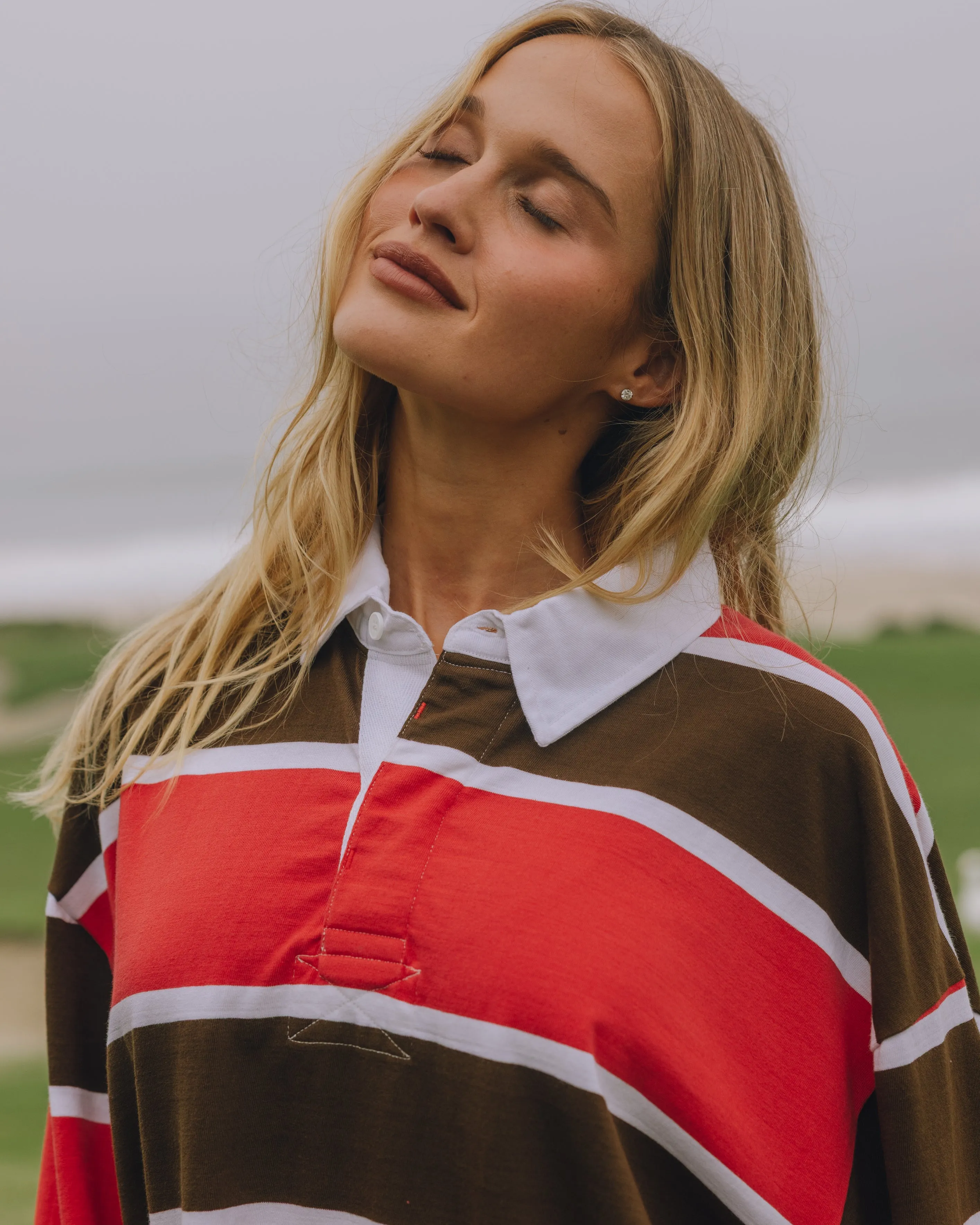 Rugby Tee - Heart + White + Coco Stripe sold by Daily Drills product image thumbnail 3