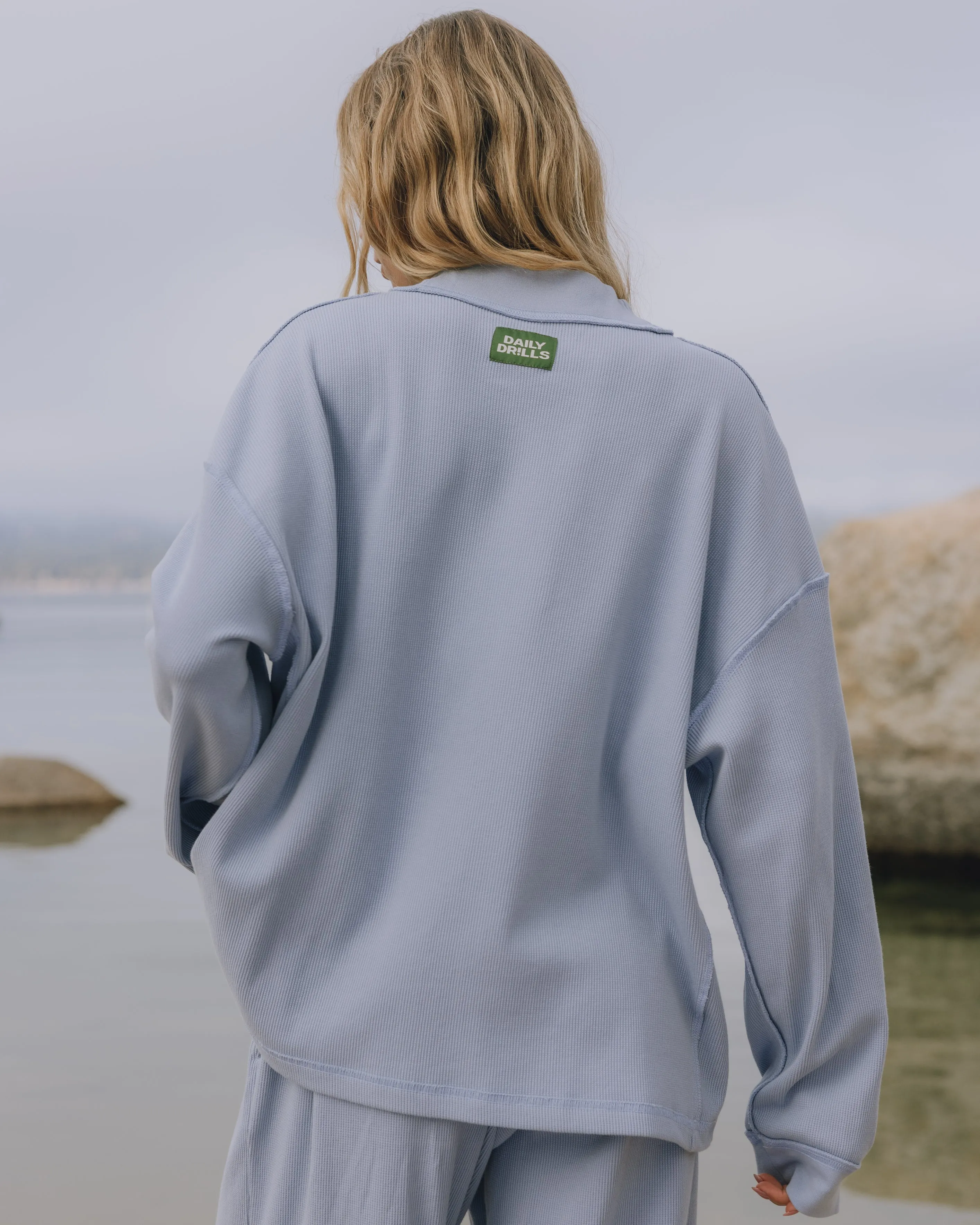 Oversized Vintage Thermal - Mist sold by Daily Drills product image thumbnail 4