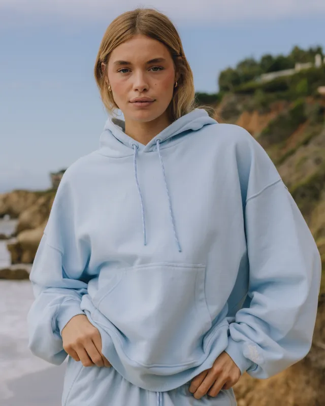 Oversized Paracord Hoodie - Powder with Monochrome Patch made by Daily Drills