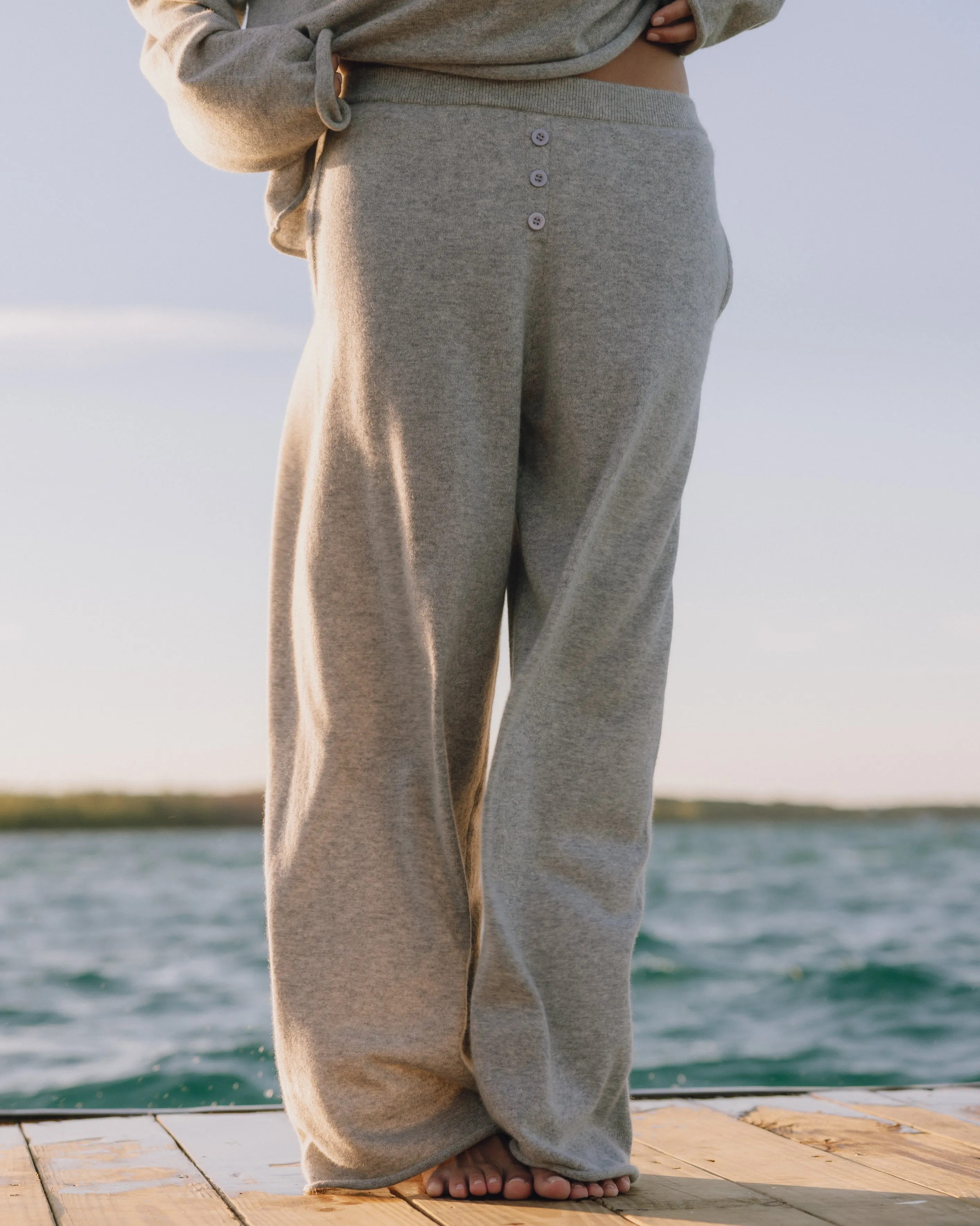 Cashmere Resort Pants - Dark Heather Grey sold by Daily Drills