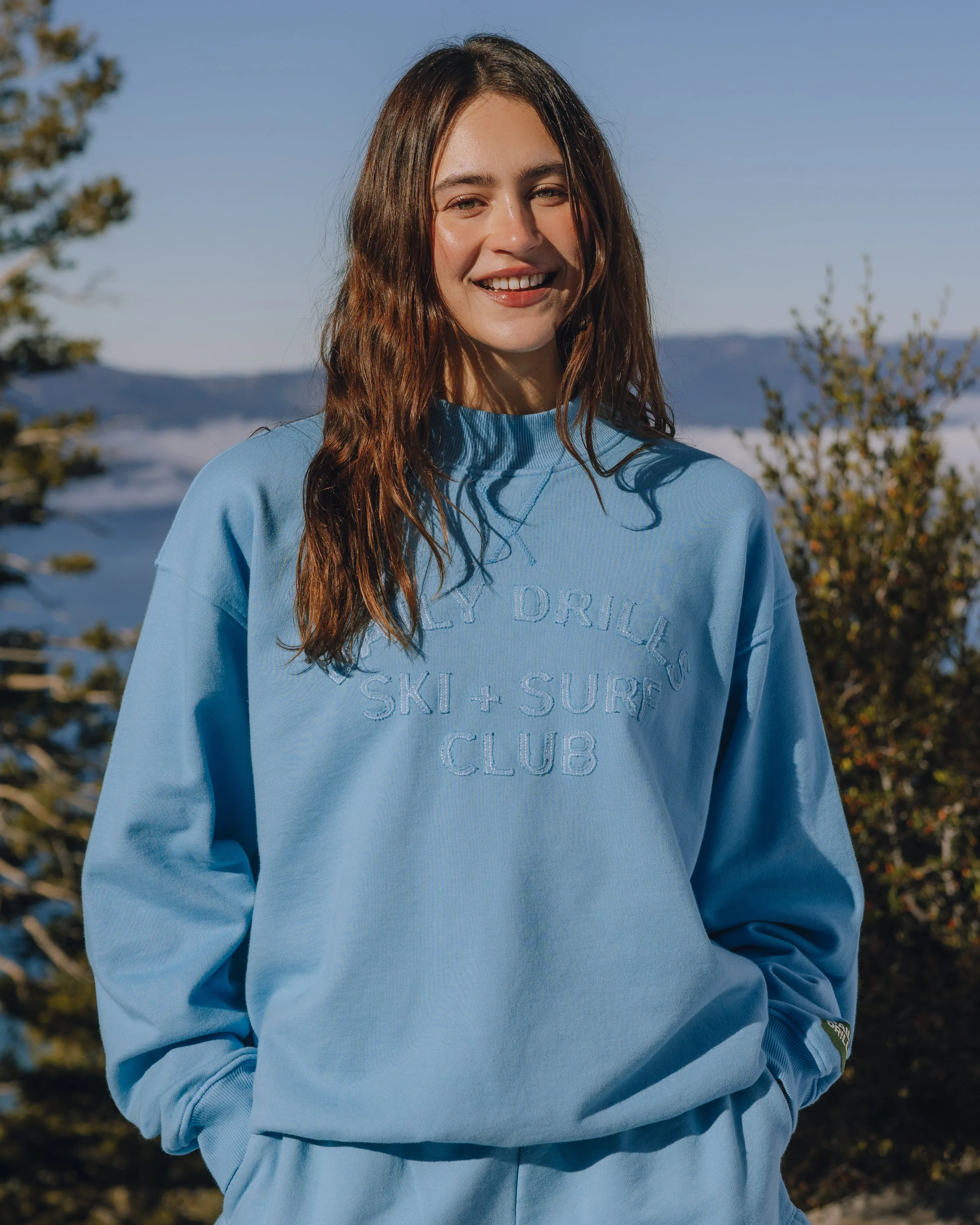 Oversized Vintage Ski + Surf Crew - Malibu sold by Daily Drills