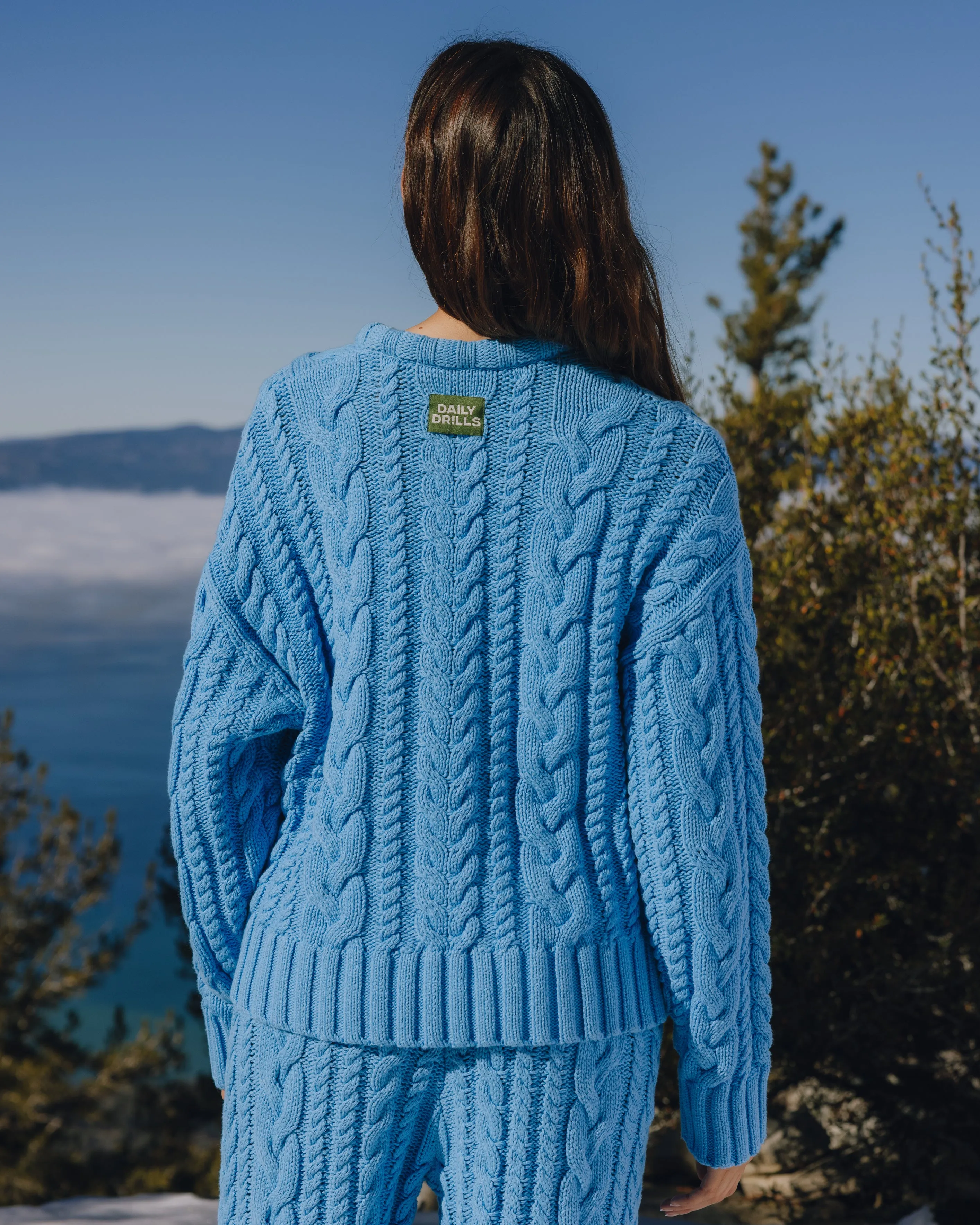 Cable Knit Oversized Sweater - Malibu sold by Daily Drills product image thumbnail 2