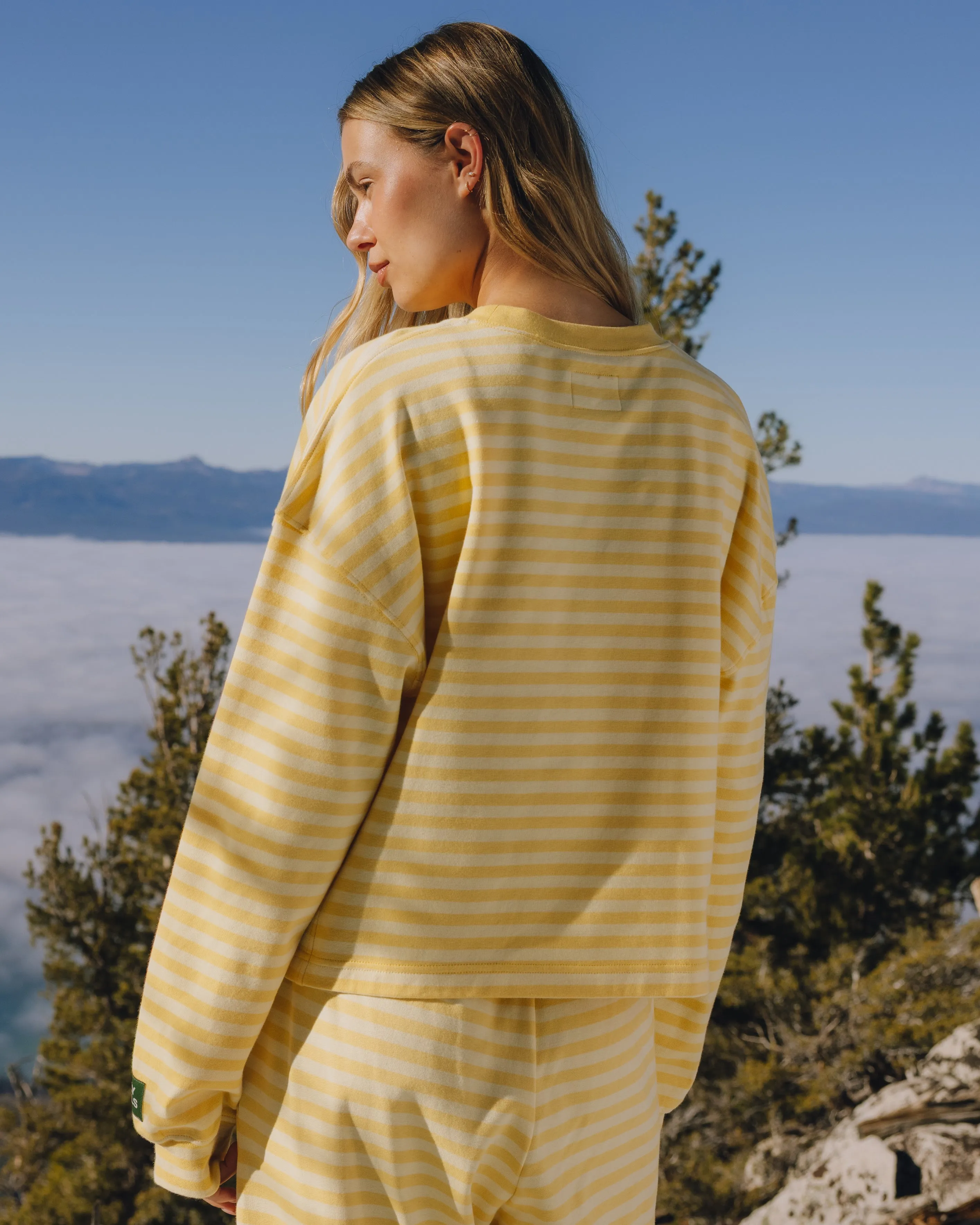 Striped Cotton Long Sleeve - Sunny + Butter Stripe sold by Daily Drills product image thumbnail 2