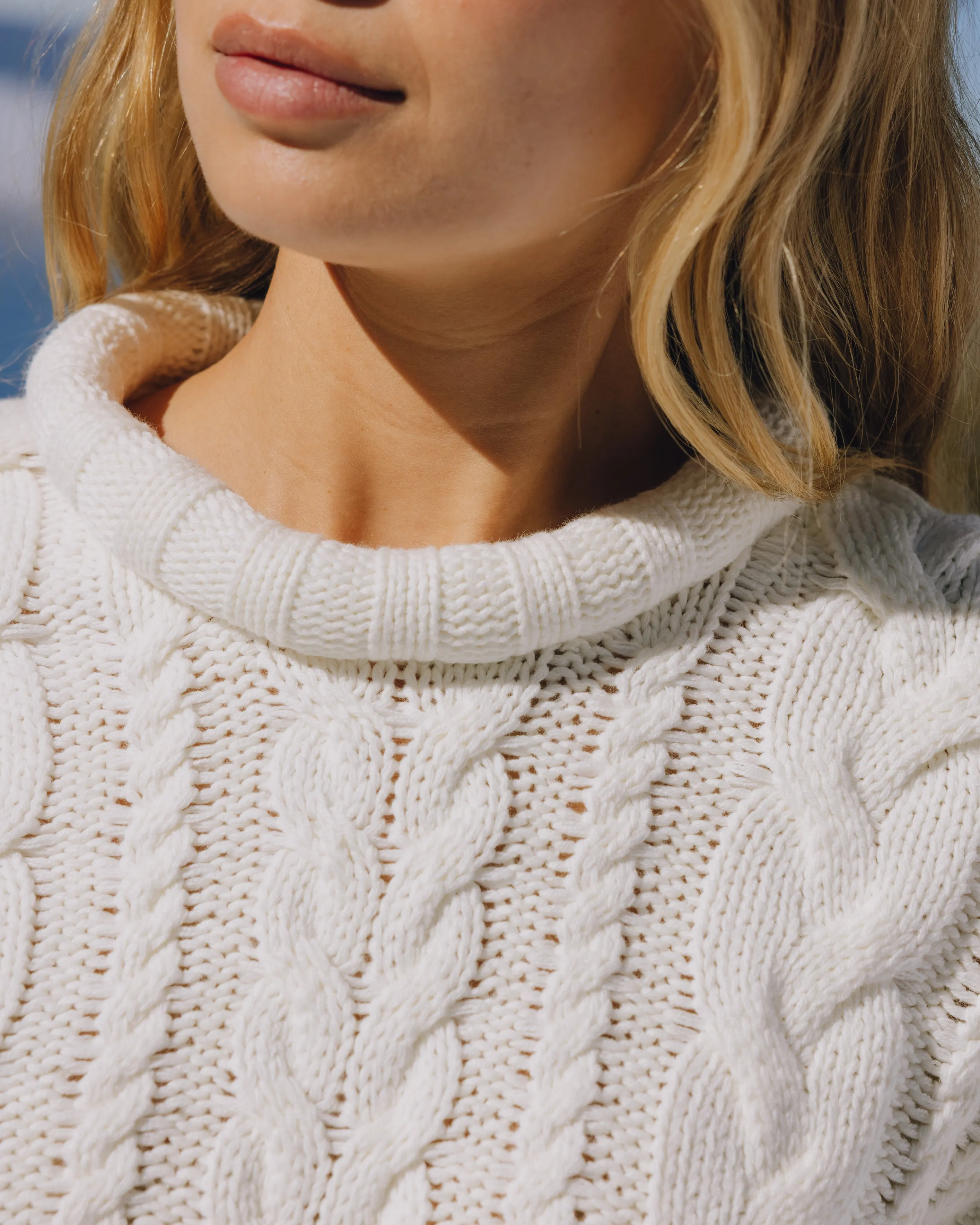 Cable Knit Oversized Sweater - Cream sold by Daily Drills product image thumbnail 3