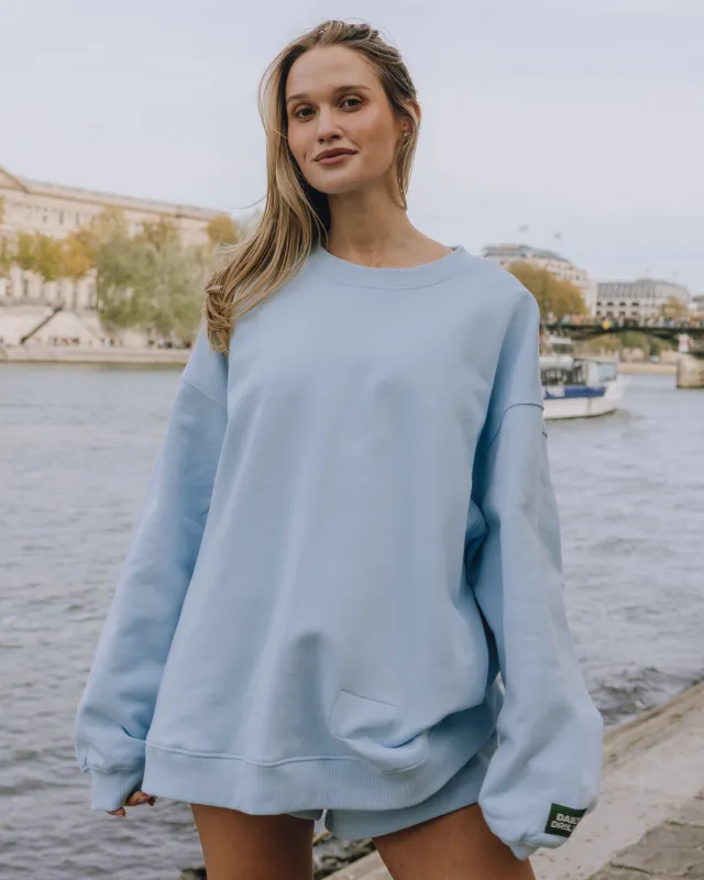 Oversized Fleece Crew - Powder made by Daily Drills