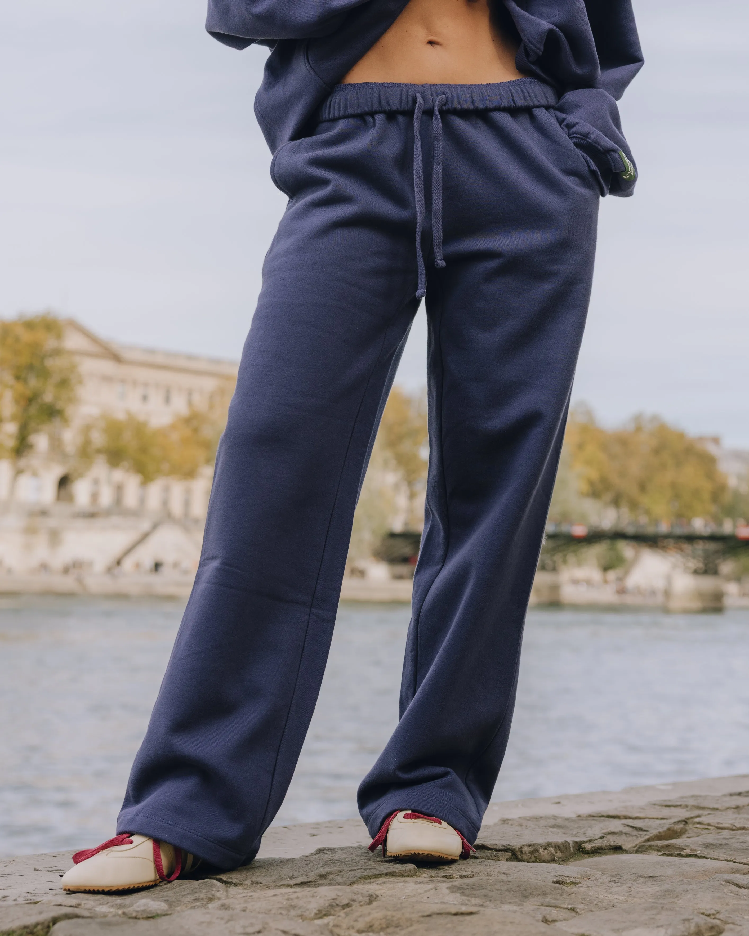 Fleece Straight Leg Sweatpants - Navy sold by Daily Drills product image thumbnail 4