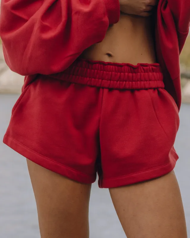 Fleece Super Shorts - Vintage Red sold by Daily Drills