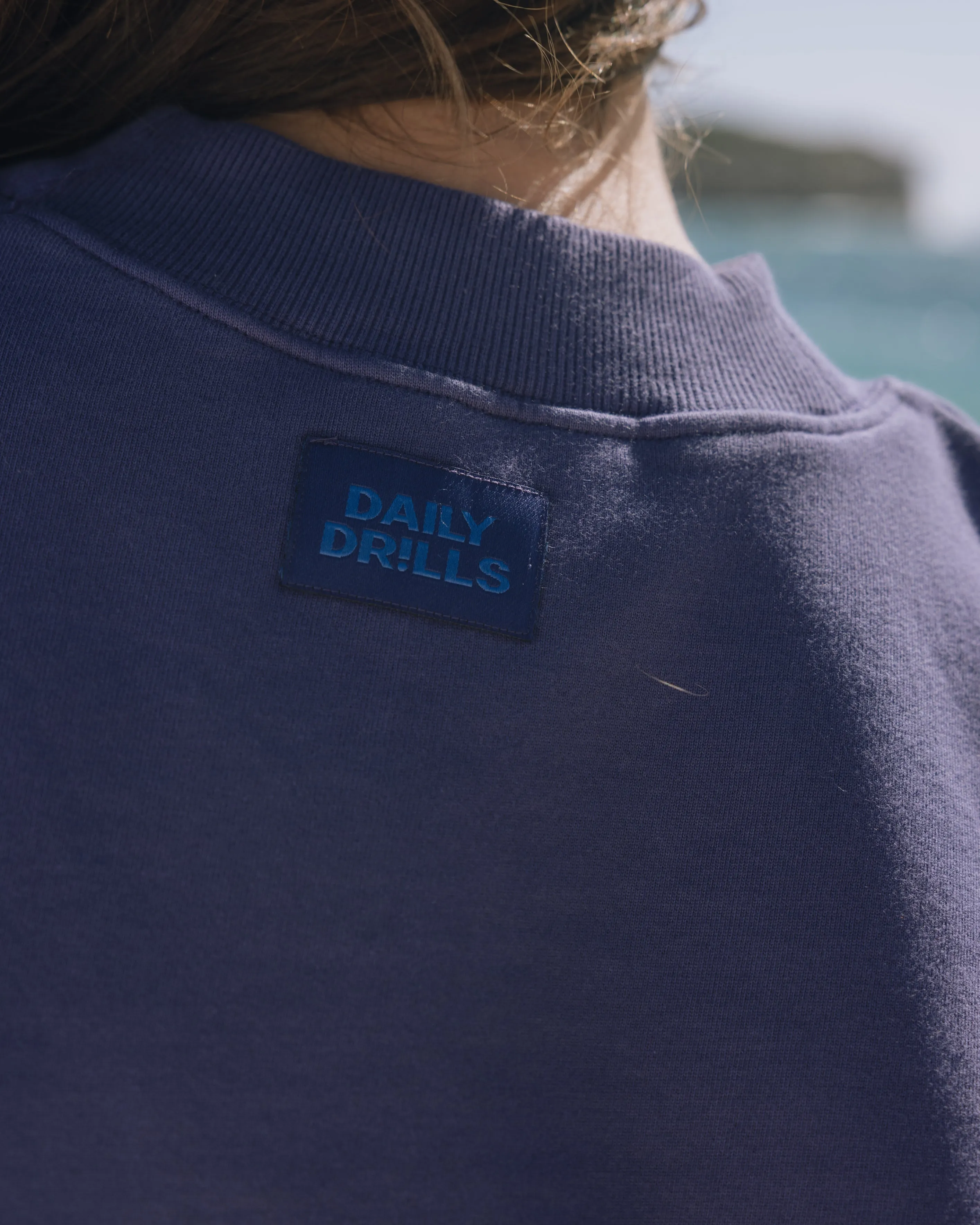 Cropped Sleeve Vintage Crew - Navy + Cabana with Tonal Patch sold by Daily Drills product image thumbnail 4