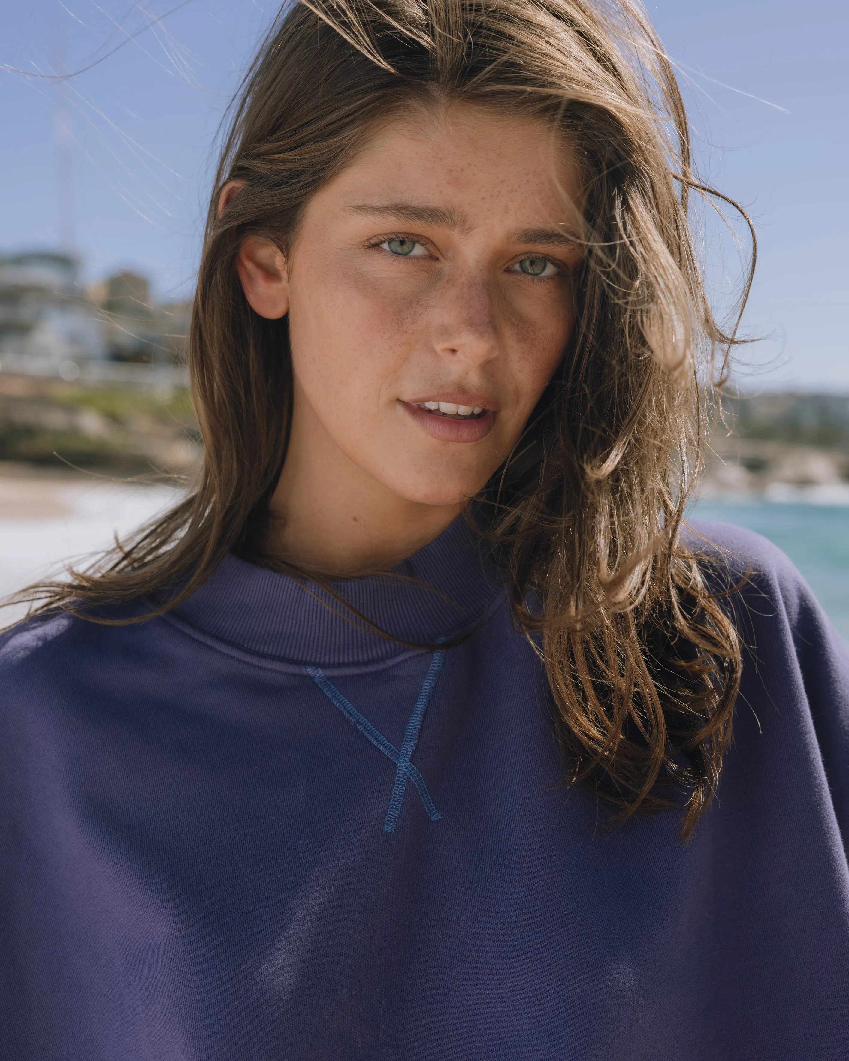 Cropped Sleeve Vintage Crew - Navy + Cabana with Tonal Patch sold by Daily Drills product image thumbnail 3