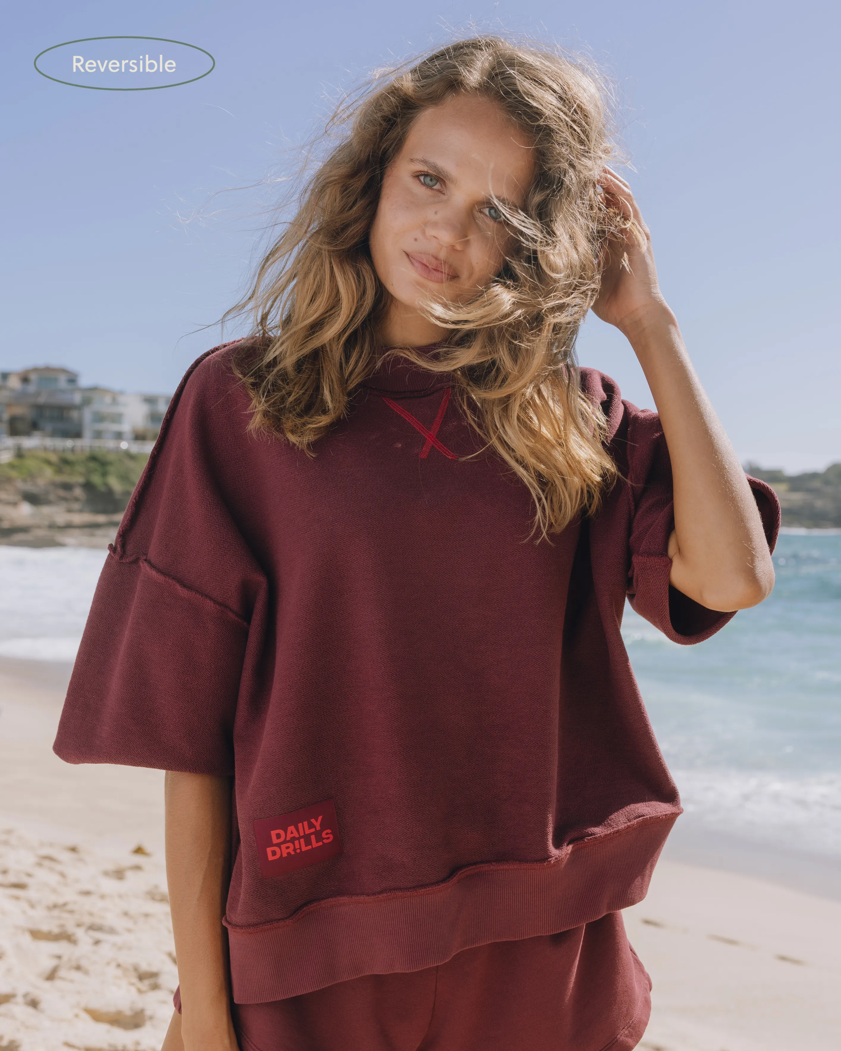 Cropped Sleeve Vintage Crew - Bodega + Heart with Tonal Patch sold by Daily Drills product image thumbnail 5