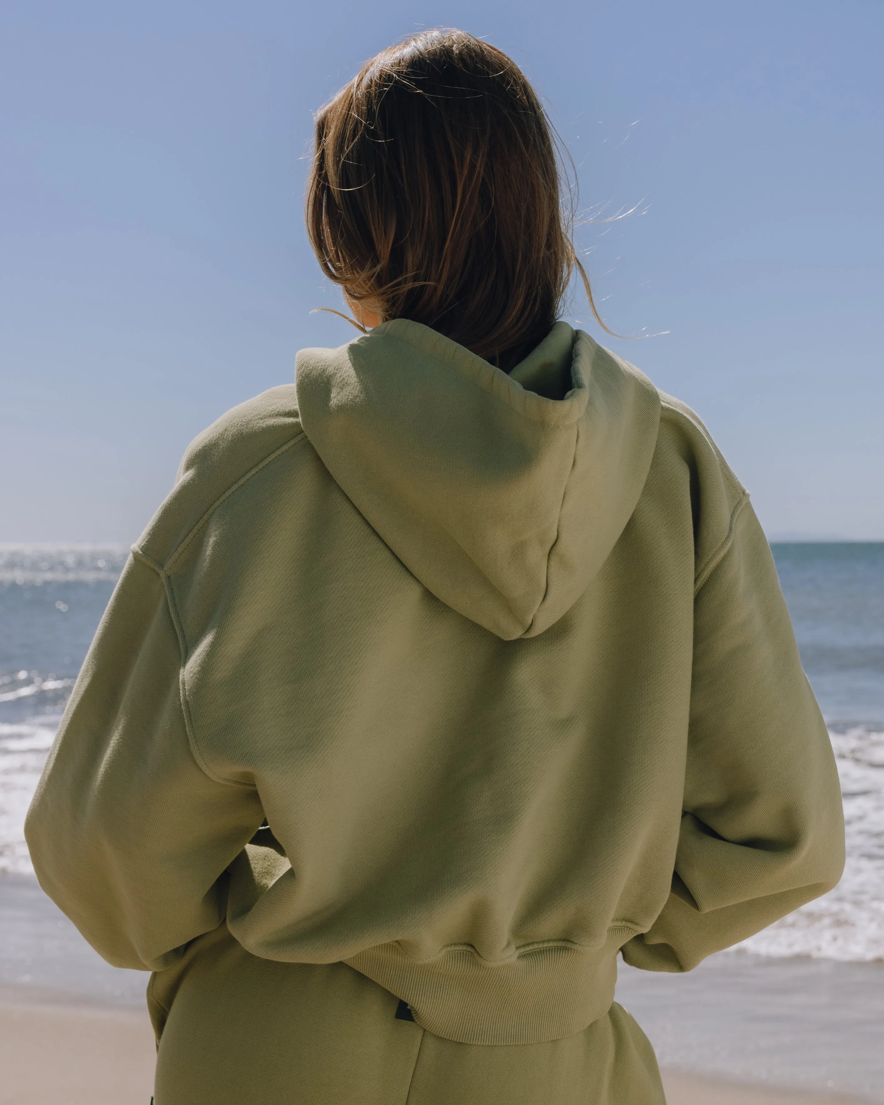 Heavyweight Double Zip Hoodie - Matcha sold by Daily Drills product image thumbnail 2