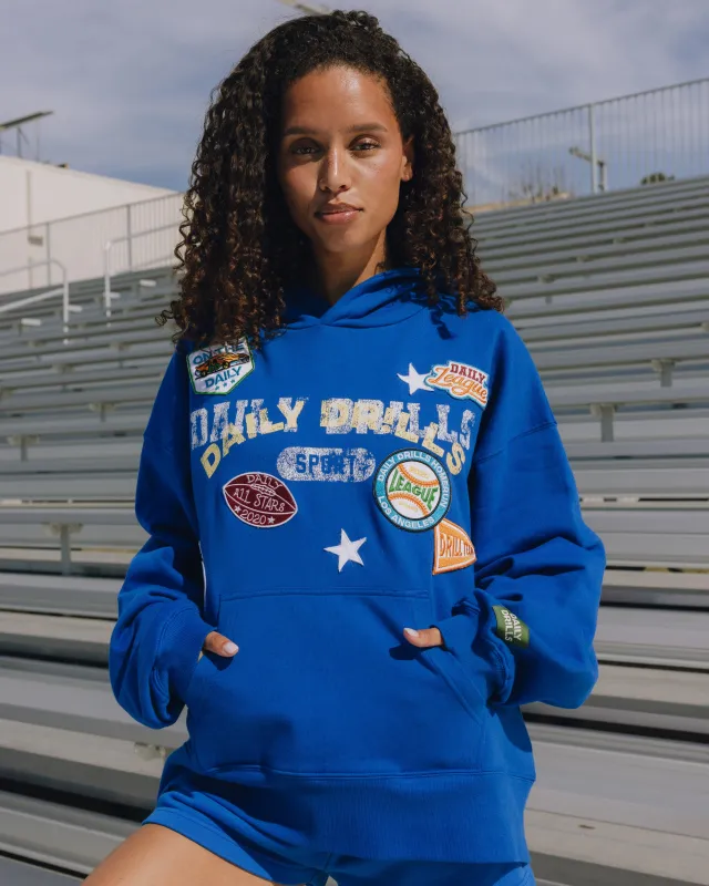 Oversized All Stars Hoodie - Cobalt made by Daily Drills
