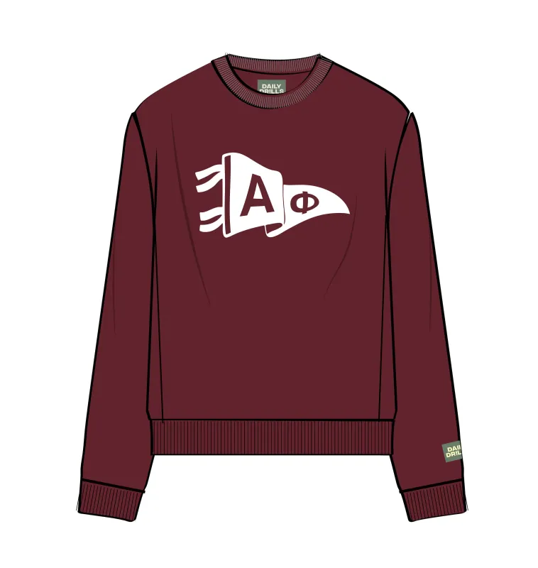 Oversized Alpha Phi Crew - Bodega + White made by Daily Drills