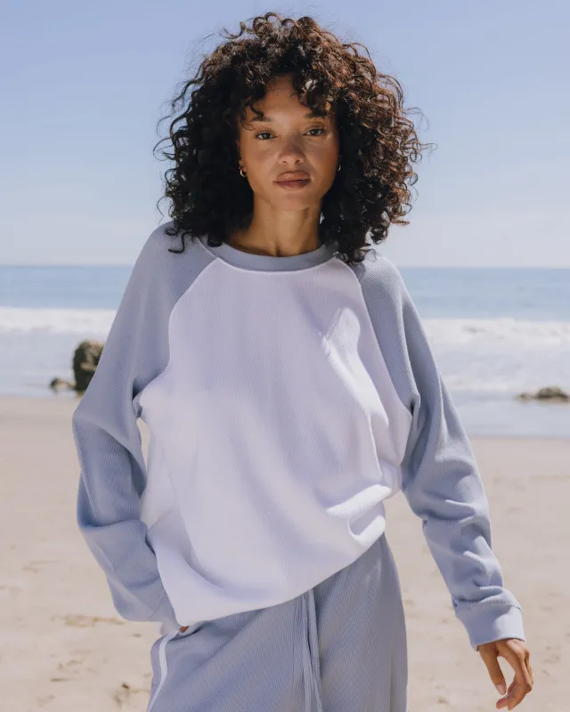 Oversized Raglan Thermal - Mist + White made by Daily Drills