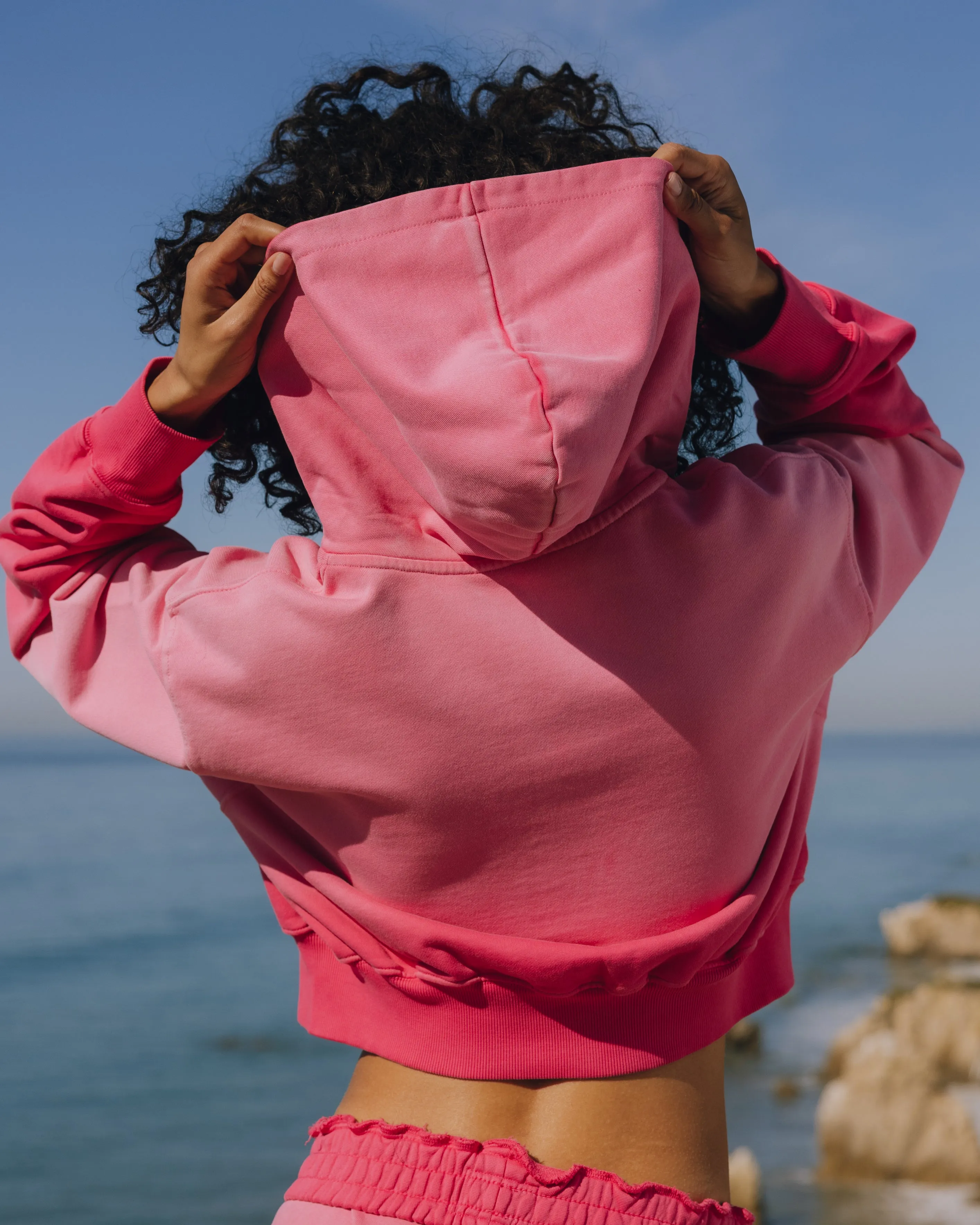 Double Zip Hoodie - Sunsoaked Hot Shot with Monochrome Patch sold by Daily Drills product image thumbnail 2