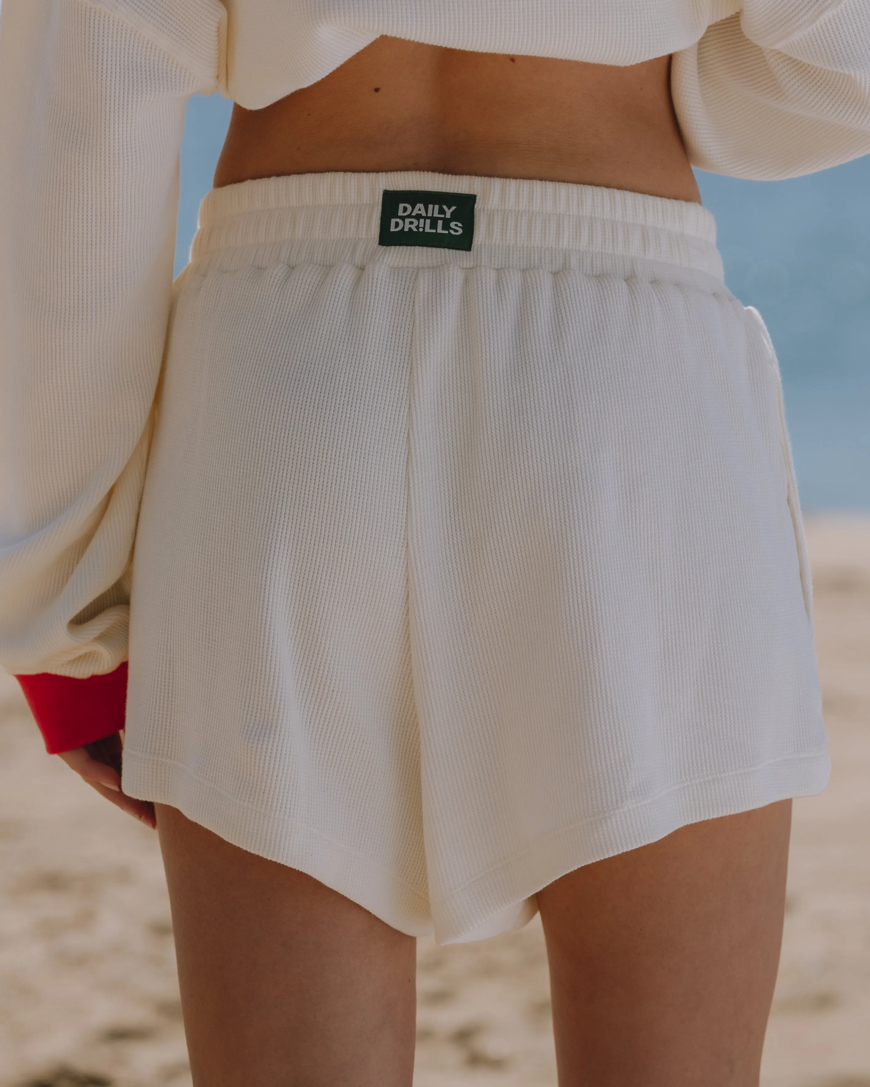 Thermal Resort Shorts - Cream sold by Daily Drills product image thumbnail 3