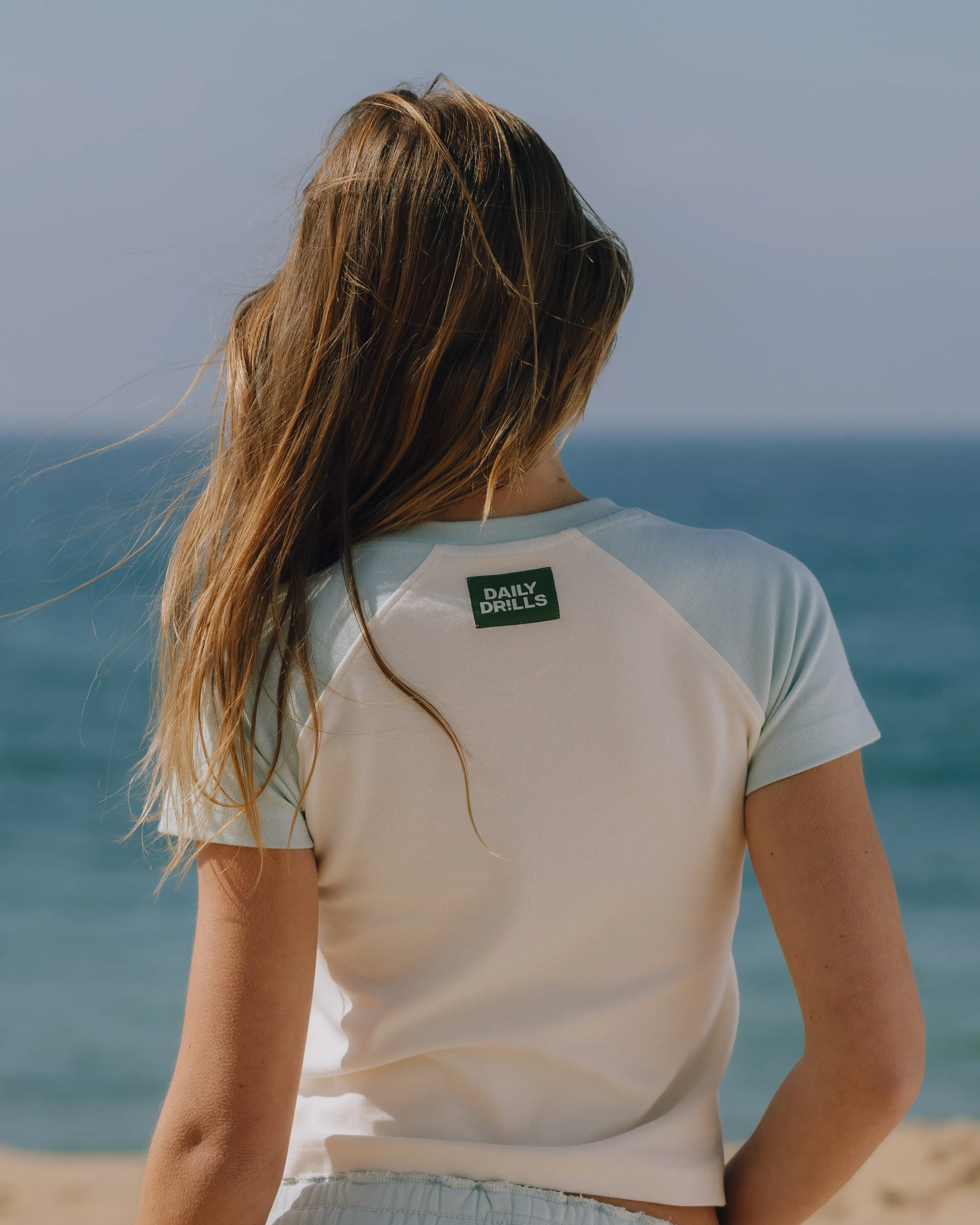 Raglan Everyday Tee - Lake Day + Cream sold by Daily Drills product image thumbnail 3