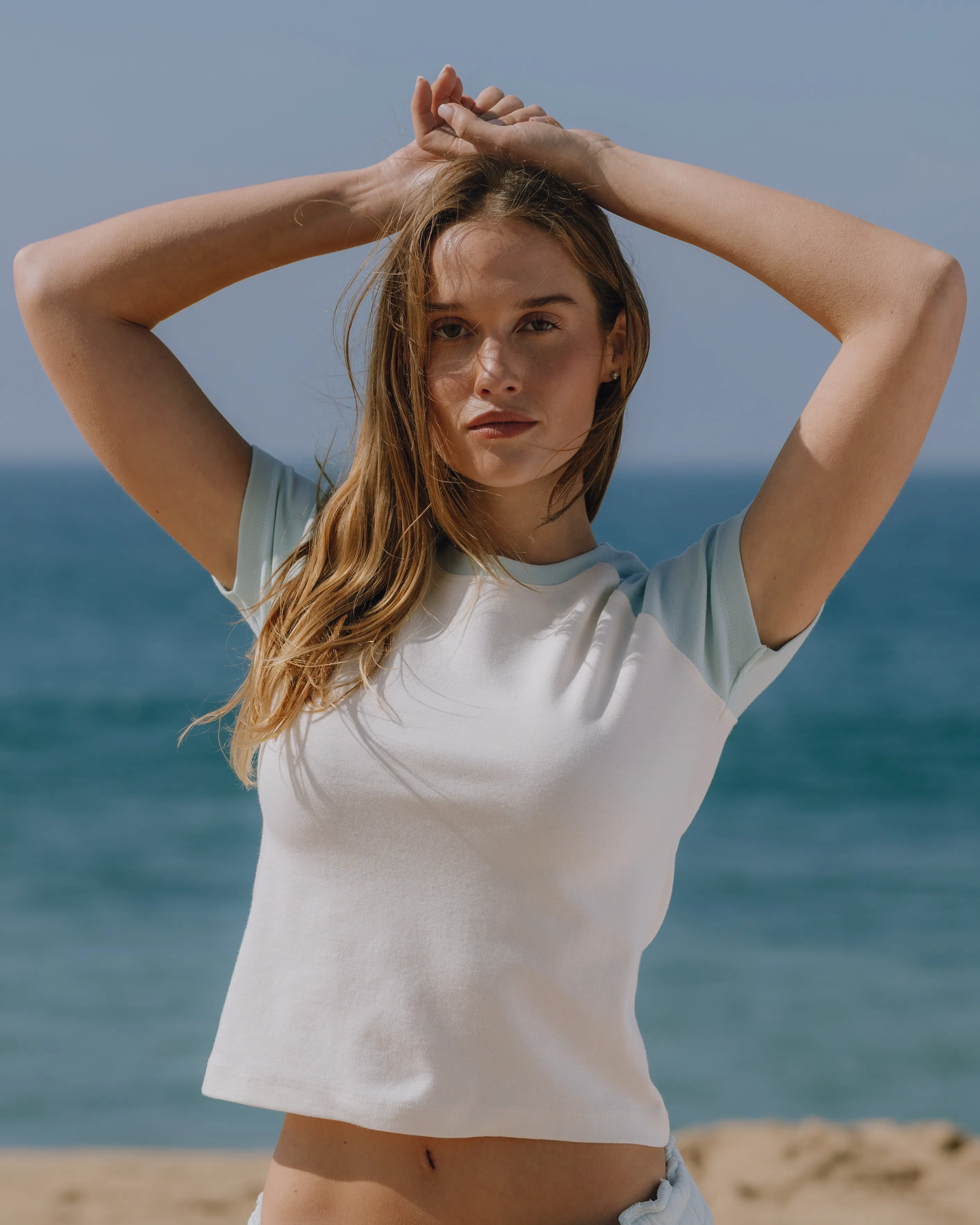 Raglan Everyday Tee - Lake Day + Cream sold by Daily Drills product image thumbnail 2