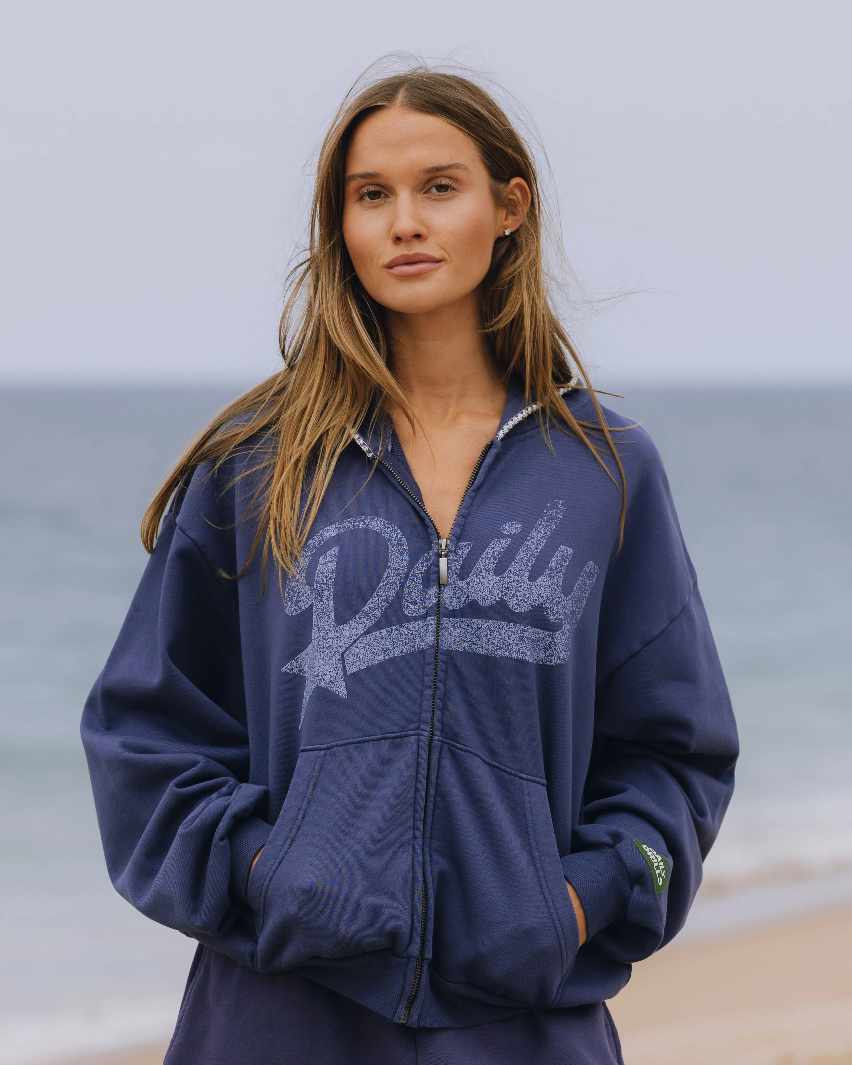 Americana Zip Hoodie - Navy sold by Daily Drills product image thumbnail 2