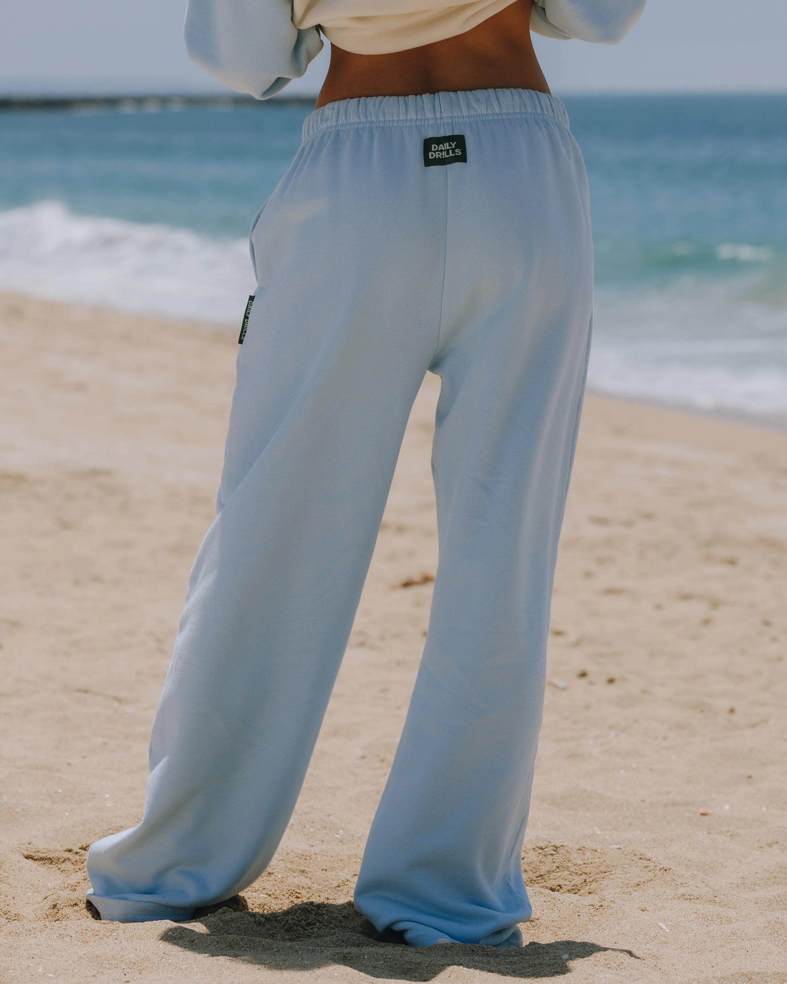 Heavyweight Straight Leg Sweatpants - Powder sold by Daily Drills product image thumbnail 3