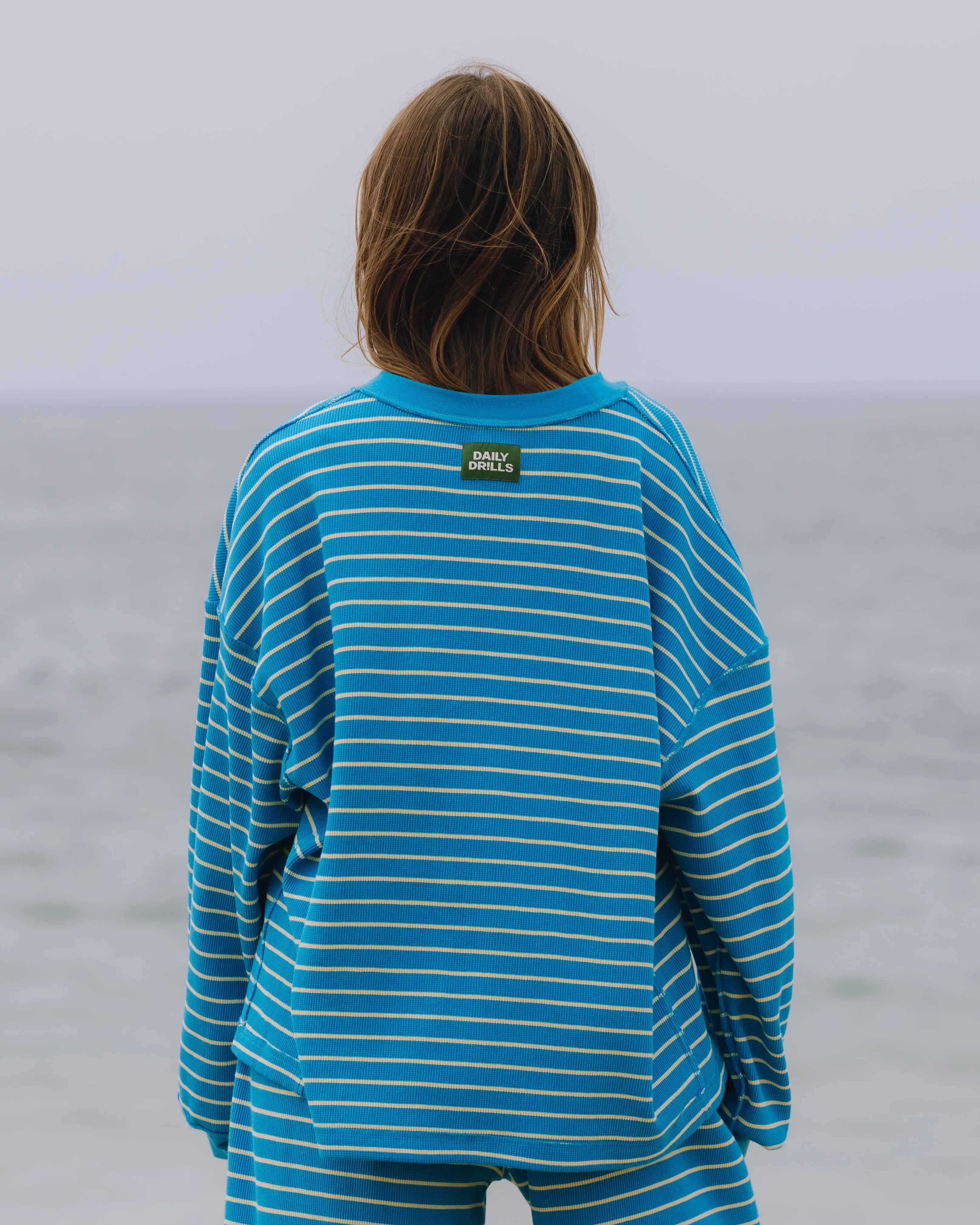 Oversized Thermal - Tide + Lemonade Stripe sold by Daily Drills product image thumbnail 4