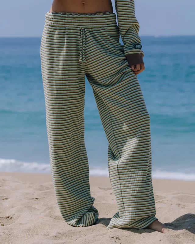 Thermal Resort Pants - Beach Stripe made by Daily Drills