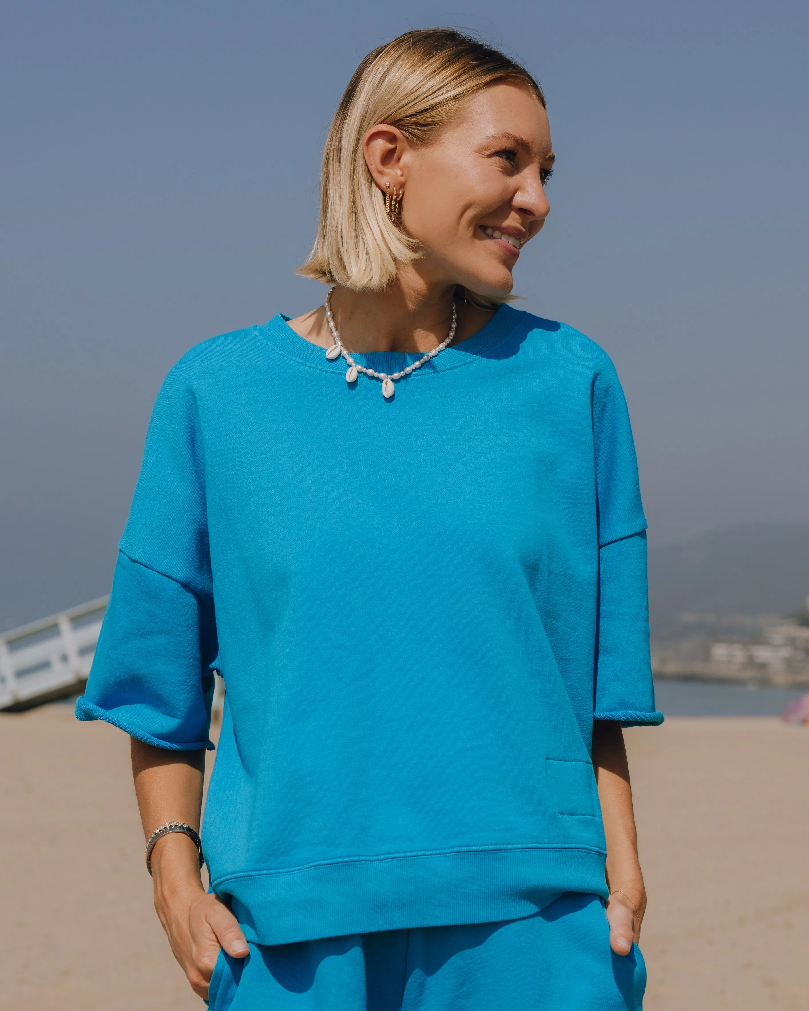 Cropped Sleeve Crew - Tide sold by Daily Drills