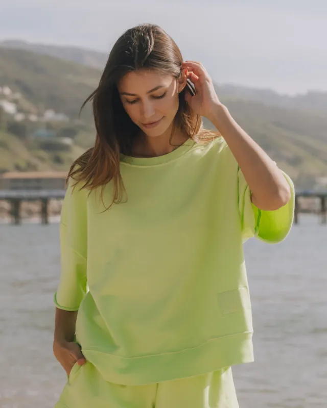 Cropped Sleeve Crew - Zilker sold by Daily Drills