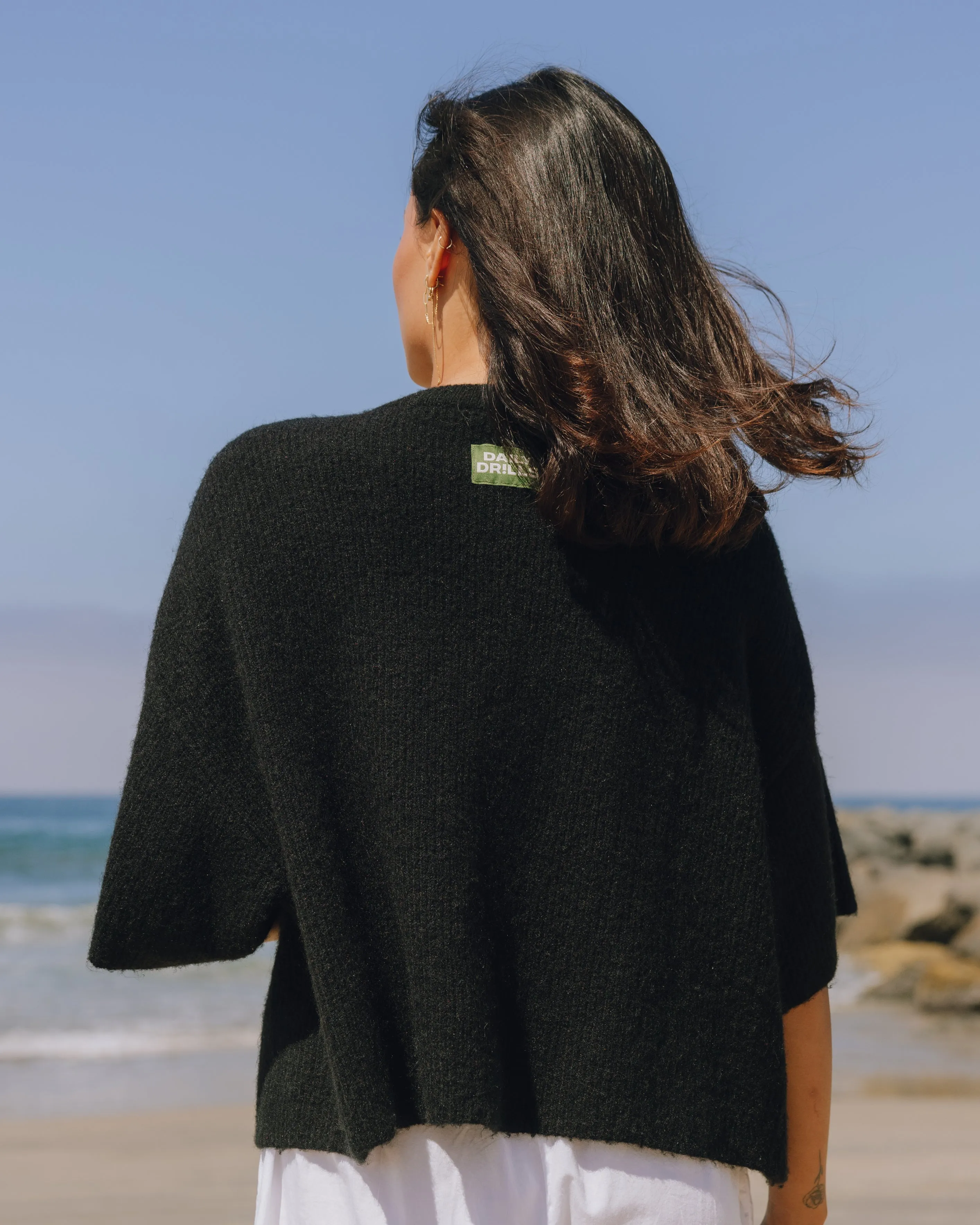 Single Button Sweater - Black sold by Daily Drills product image thumbnail 3