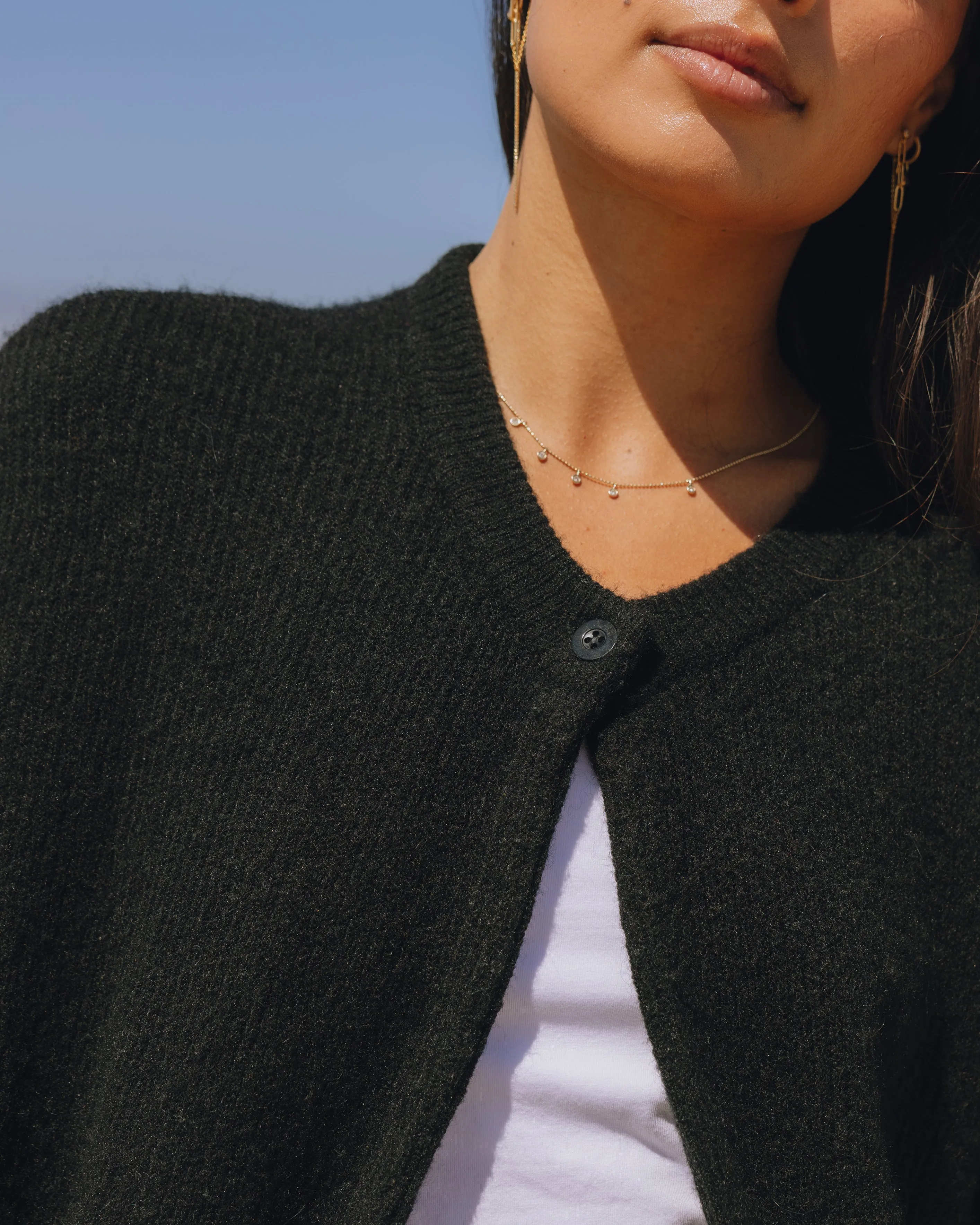 Single Button Sweater - Black sold by Daily Drills product image thumbnail 2