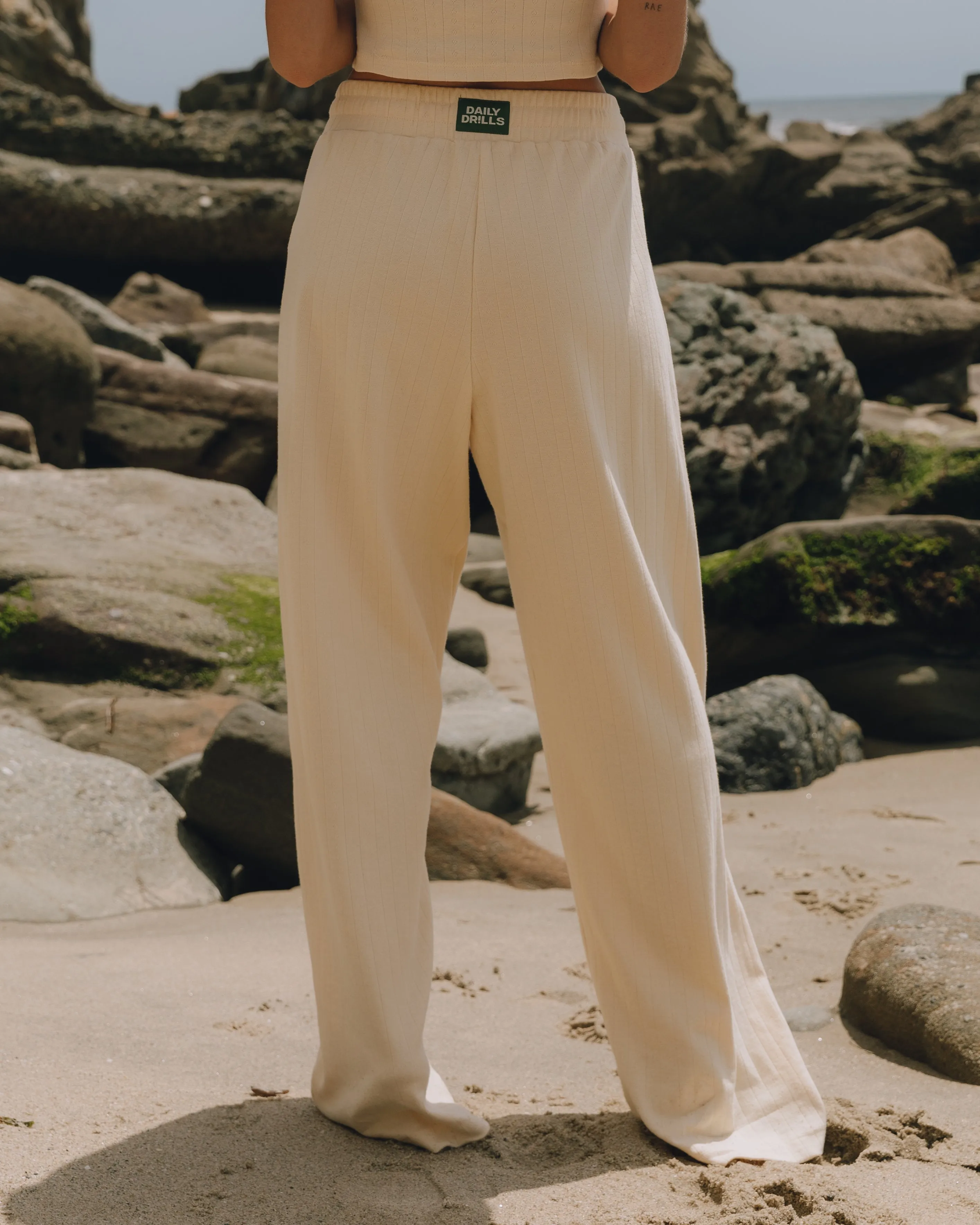 Pointelle Pants - Cream sold by Daily Drills product image thumbnail 2