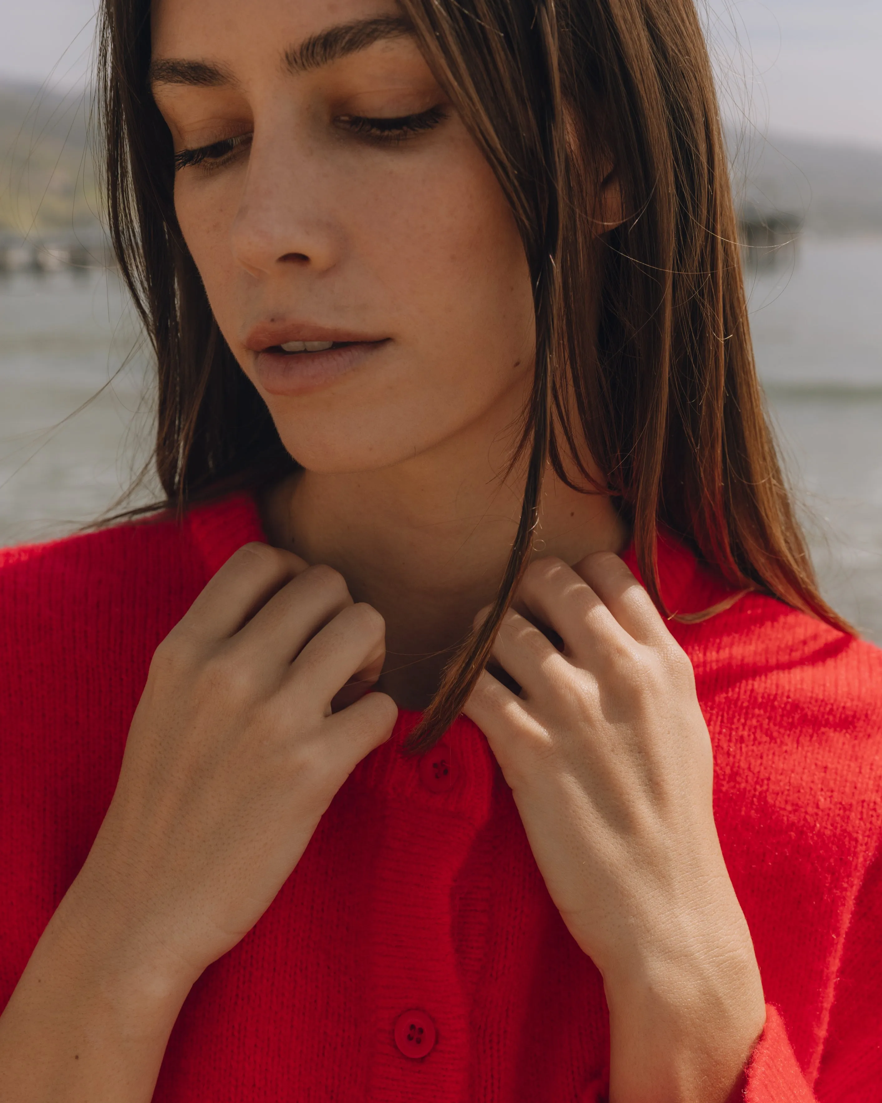 Button Up Sweater - Red sold by Daily Drills product image thumbnail 3