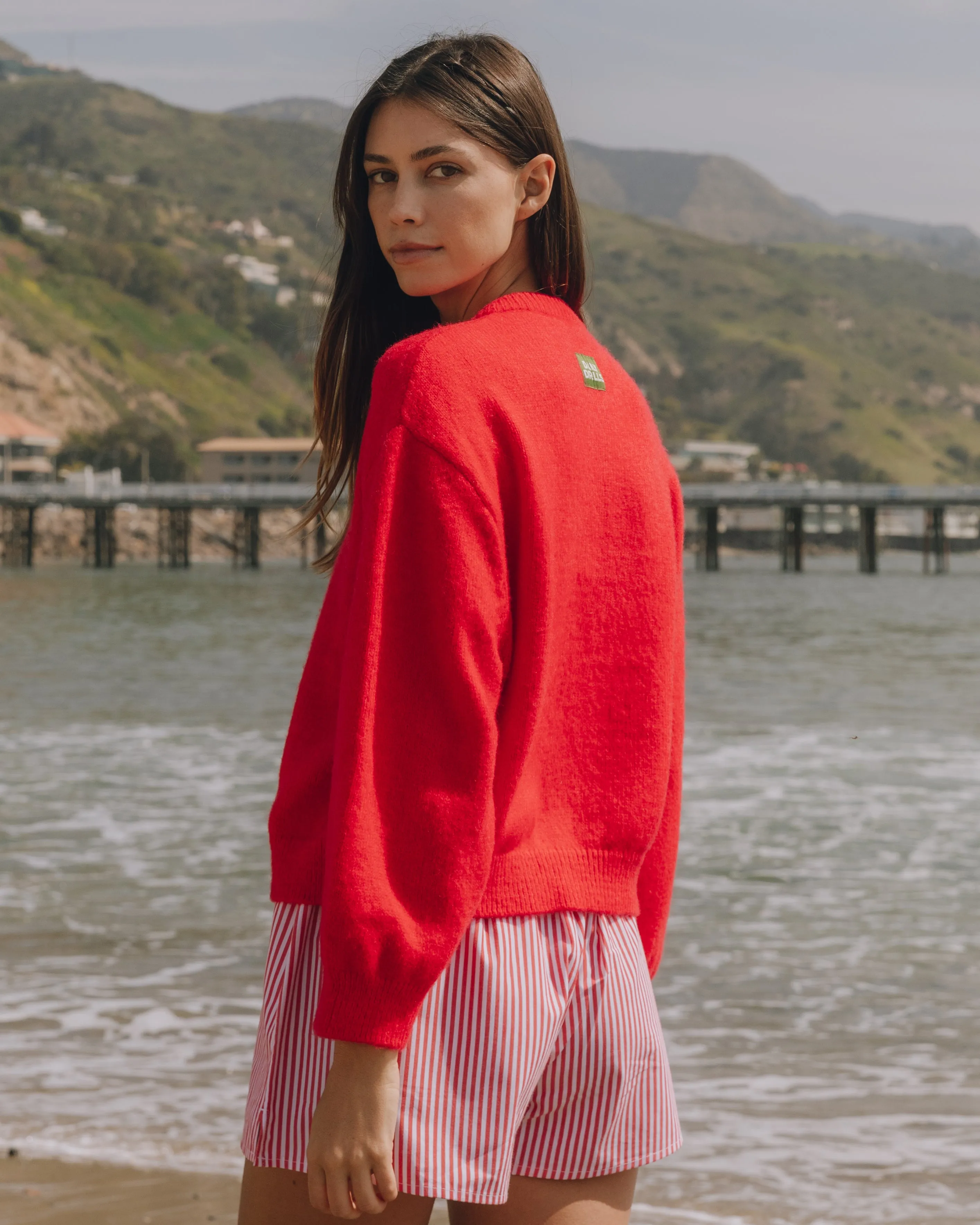 Button Up Sweater - Red sold by Daily Drills product image thumbnail 2