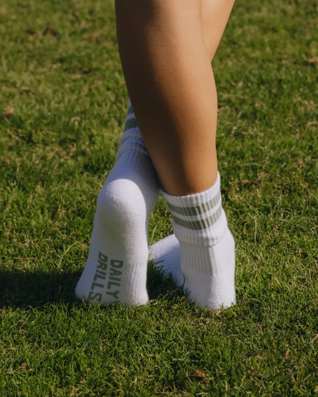 Varsity Socks - White & Congress sold by Daily Drills