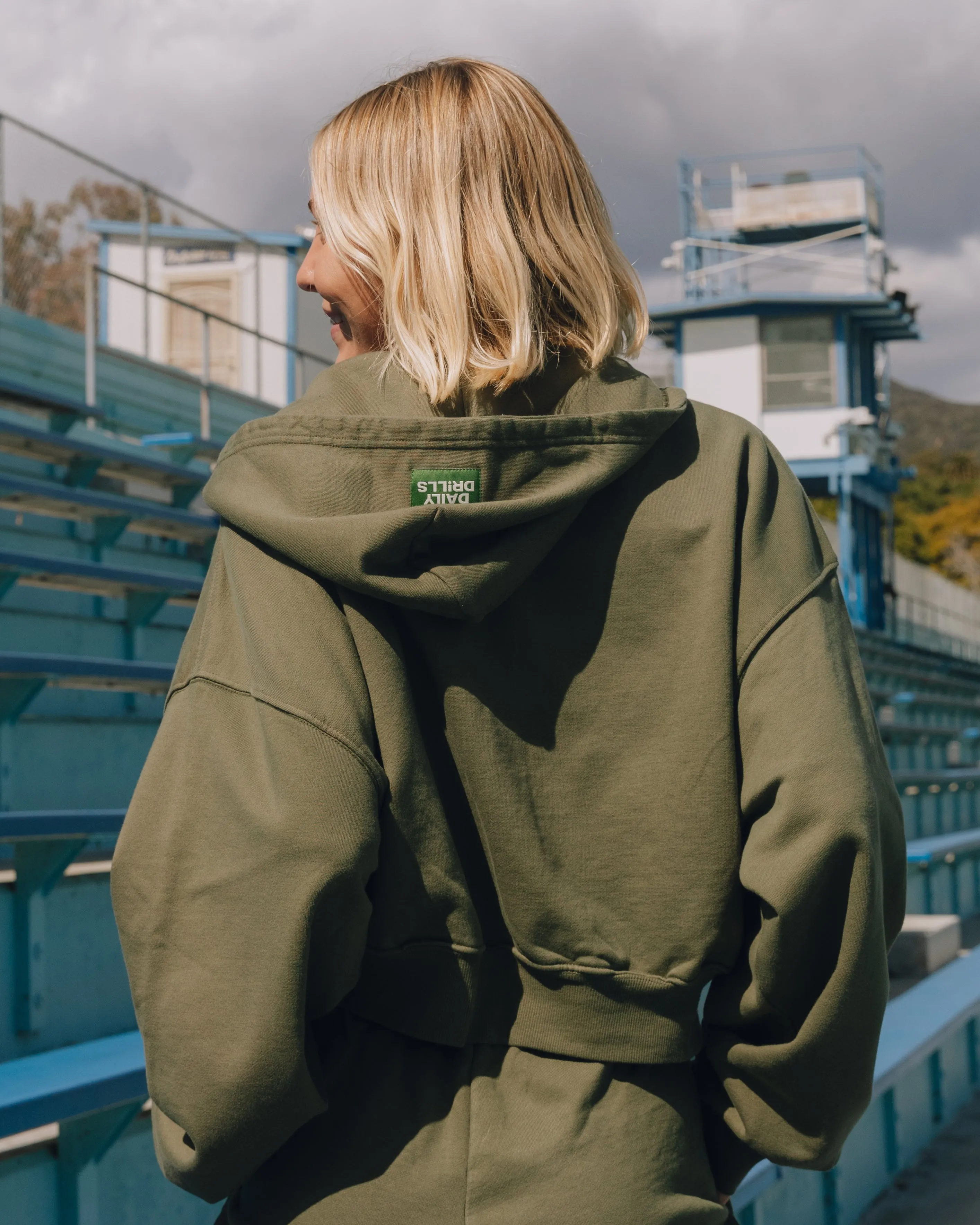 Cropped Zip Hoodie - Lodge sold by Daily Drills product image thumbnail 2