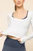 Your Favorite Long Sleeve Reversible Top - White sold by POPFLEX