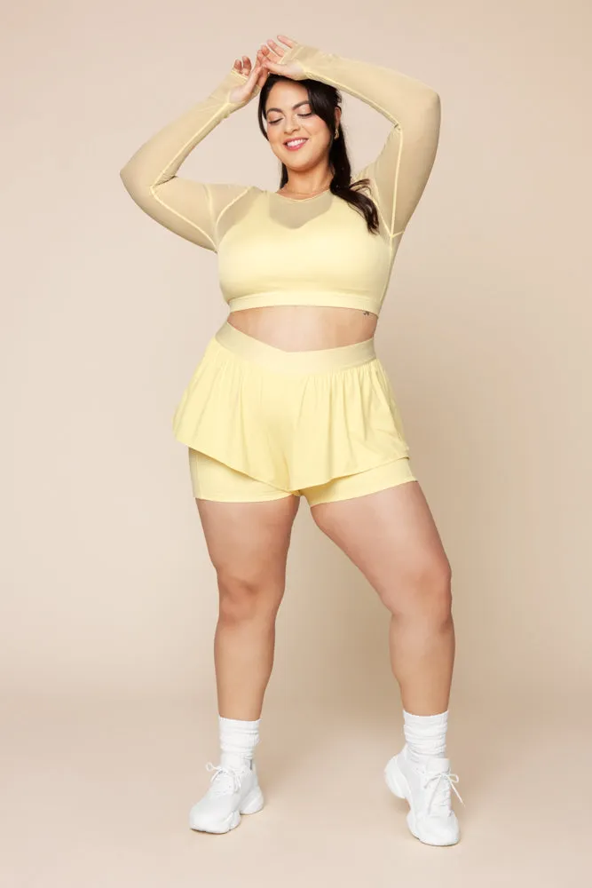 Coquette Long Sleeve Mesh Bra - Buttercream sold by POPFLEX product image thumbnail 4