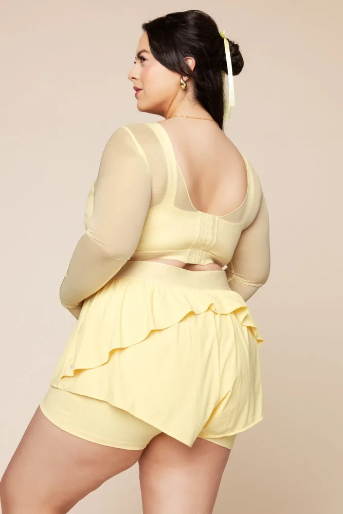 Coquette Long Sleeve Mesh Bra - Buttercream sold by POPFLEX product image thumbnail 3