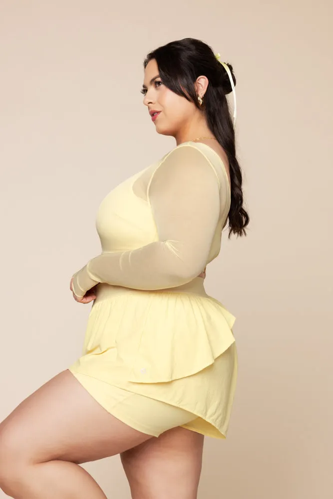 Coquette Long Sleeve Mesh Bra - Buttercream sold by POPFLEX product image thumbnail 2