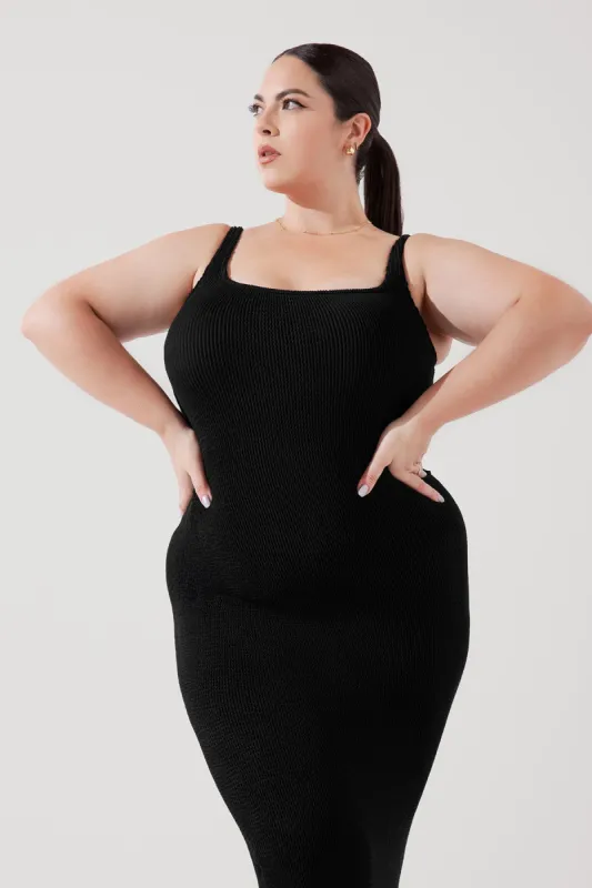 Hourglass Maxi Dress - Black sold by POPFLEX