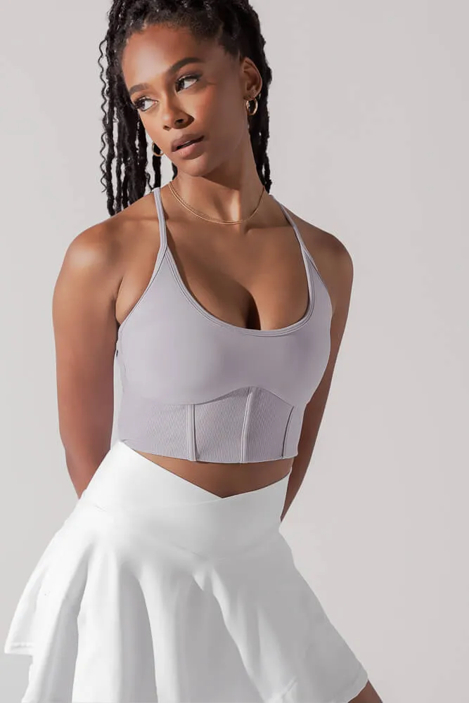 Plié Corset Crop Bralette - Lavender Grey sold by POPFLEX product image thumbnail 4