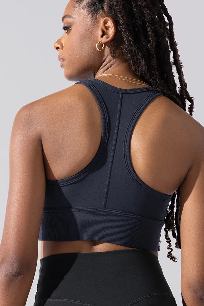 Sweat Sesh Crop Top - Smoky Navy sold by POPFLEX