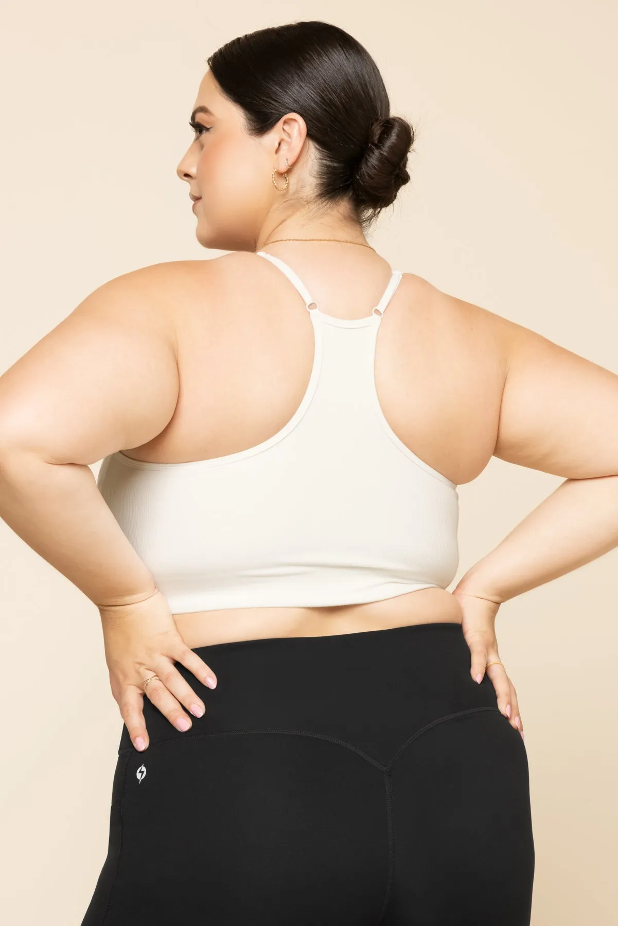 Plié Corset Crop Bralette - Cream sold by POPFLEX product image thumbnail 5