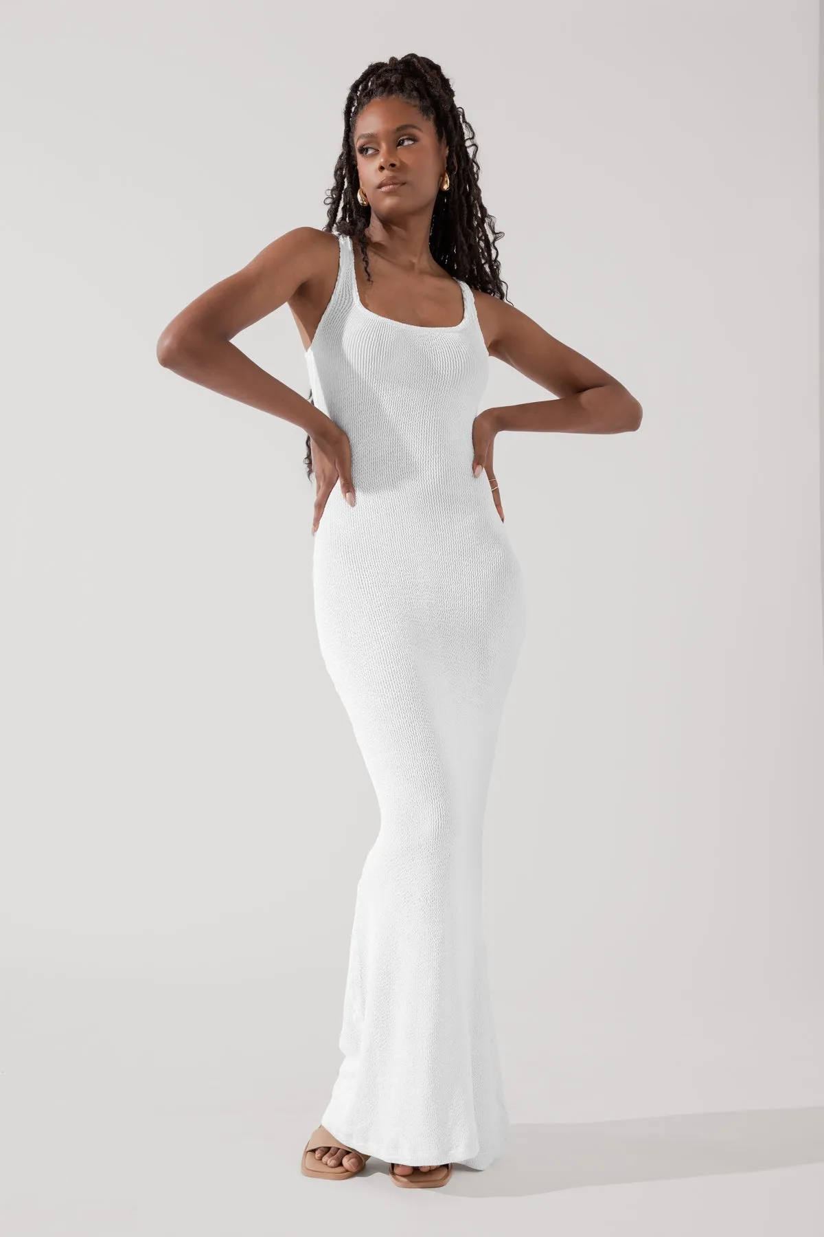 Hourglass Maxi Dress - White sold by POPFLEX product image thumbnail 4