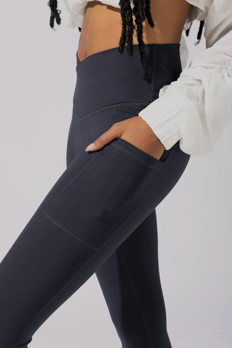 Crisscross Hourglass® Legging with Pockets - Smoky Navy sold by POPFLEX product image thumbnail 2