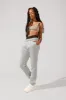 Cloud Rollover Sweatpant - Heather Grey sold by POPFLEX