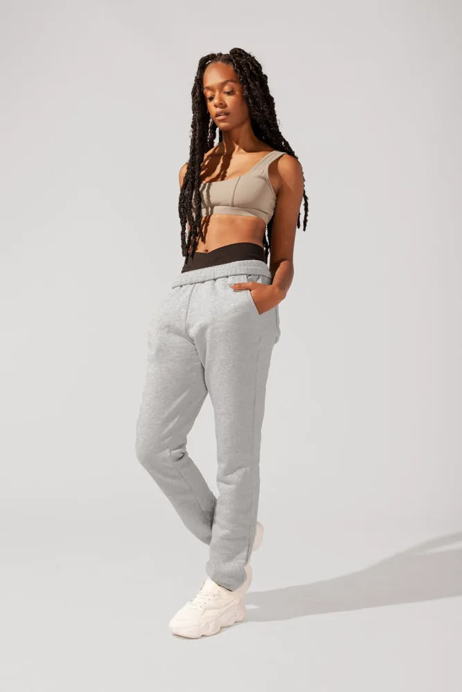 Cloud Rollover Sweatpant - Heather Grey sold by POPFLEX product image thumbnail 4