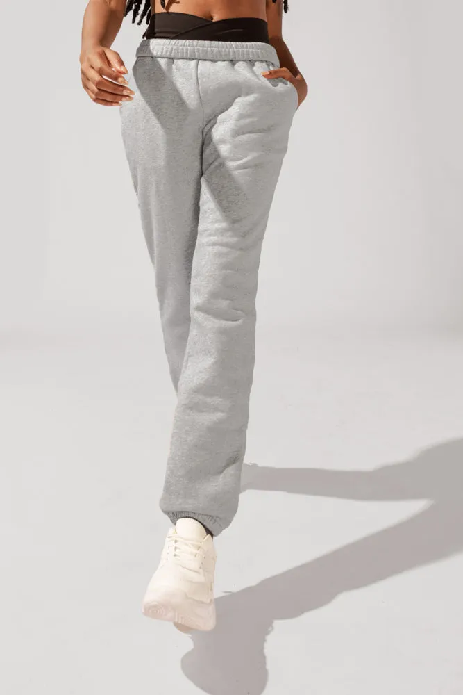 Cloud Rollover Sweatpant - Heather Grey sold by POPFLEX product image thumbnail 5
