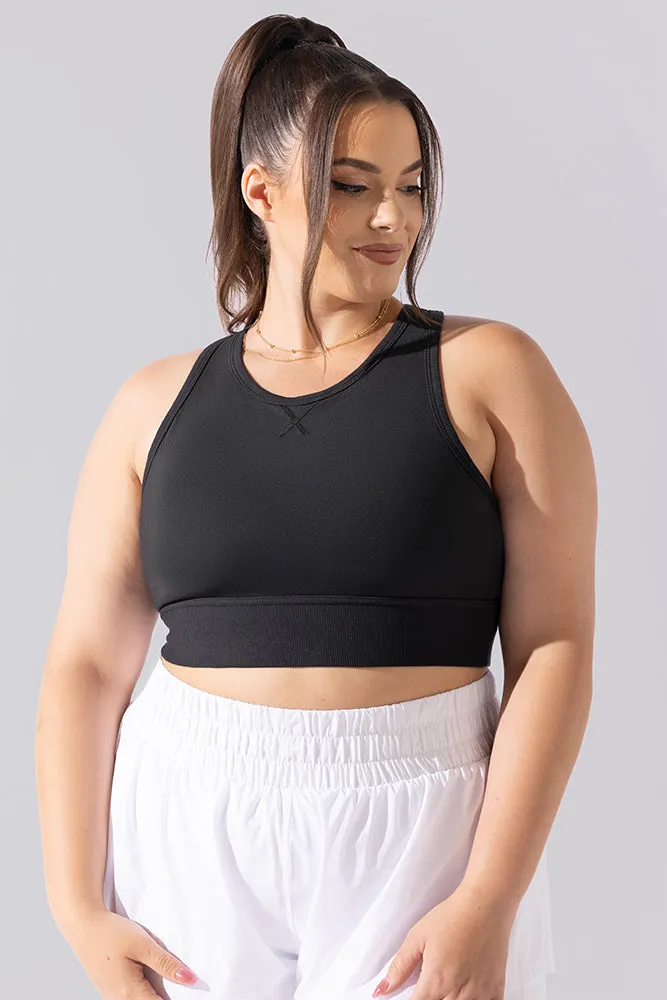 Sweat Sesh Crop Top - Black sold by POPFLEX